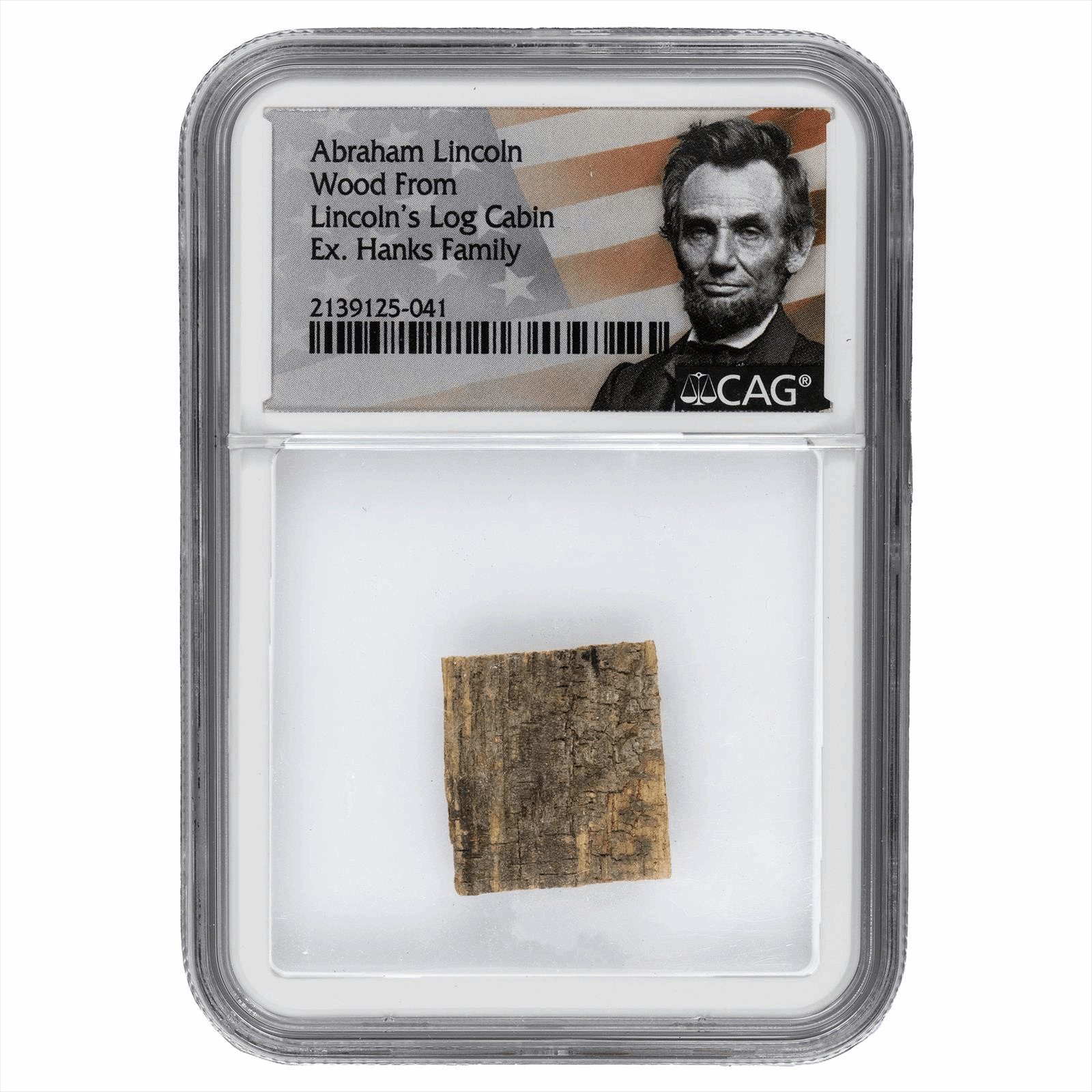 Abraham Lincoln Wood From Lincolns Log Cabin CAG
