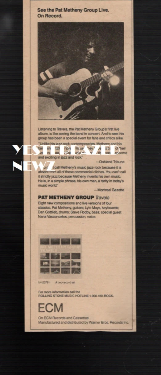 1983  Print Ad for Pat Metheny Group \