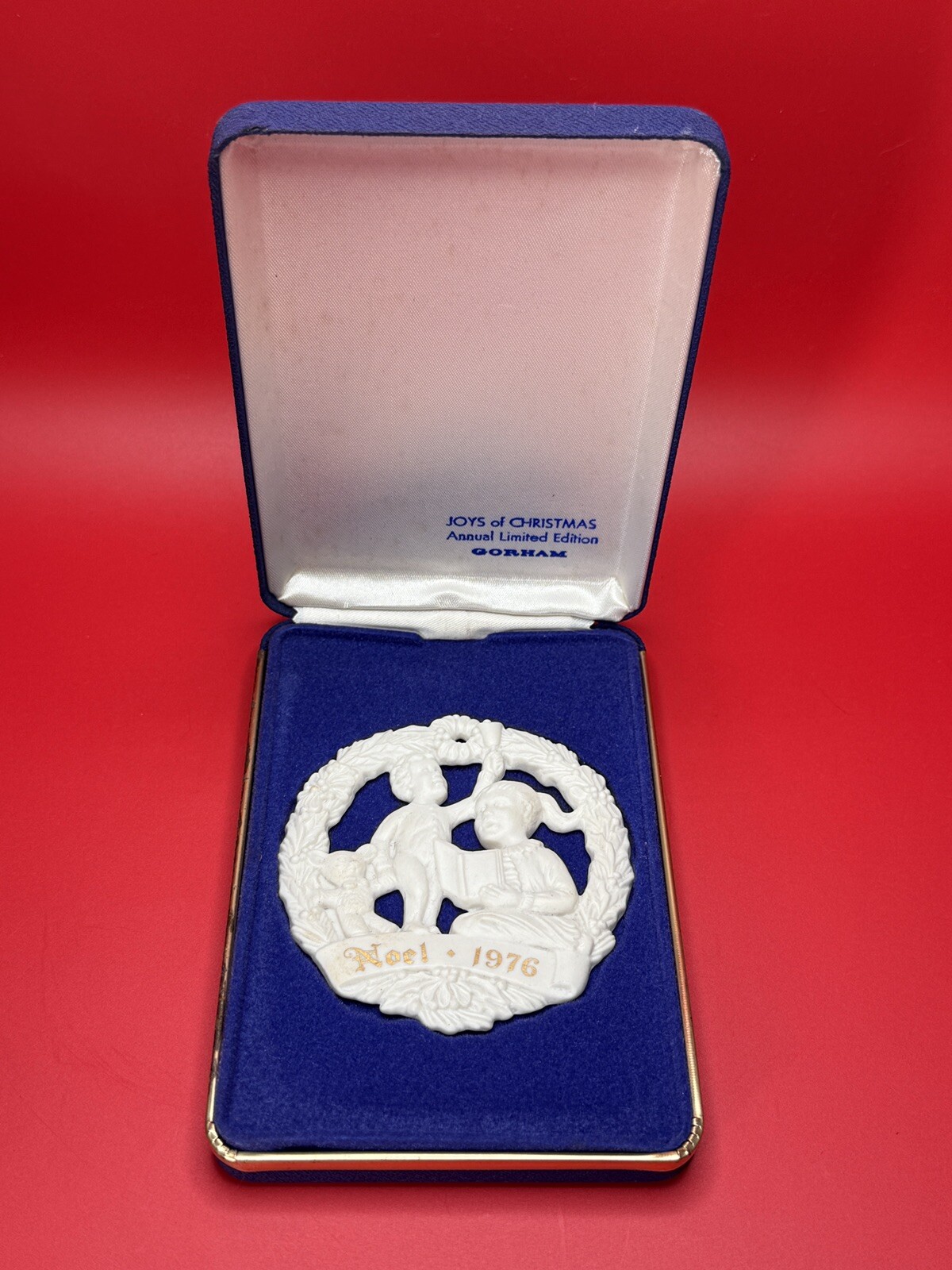 1976 Gorham Fine China ‘Joys of Christmas’ Limited Edition Ornament with Box