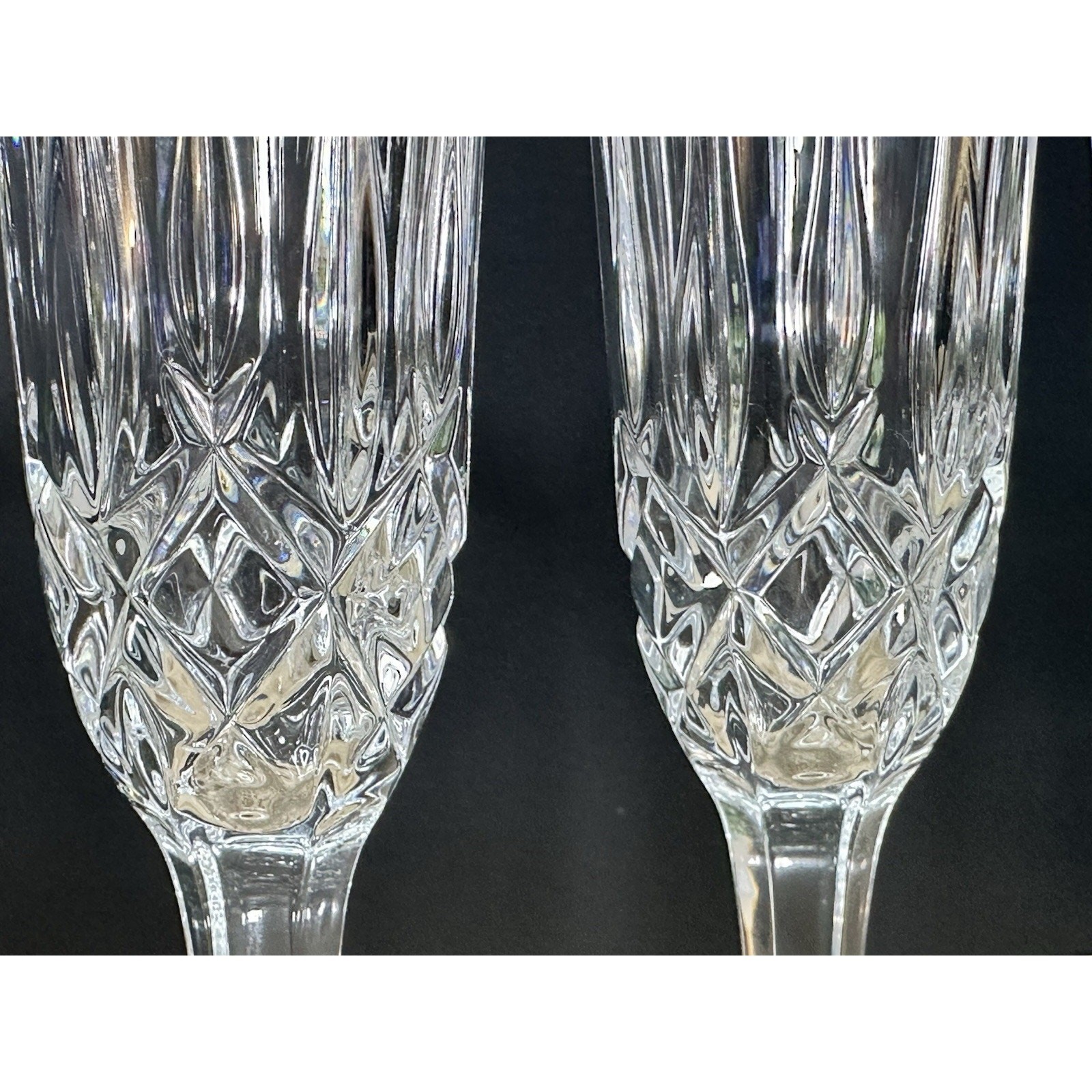 Set/4 Noritake Rockford Wedding Champagne Flute FULL LEAD CRYSTAL New Open Box