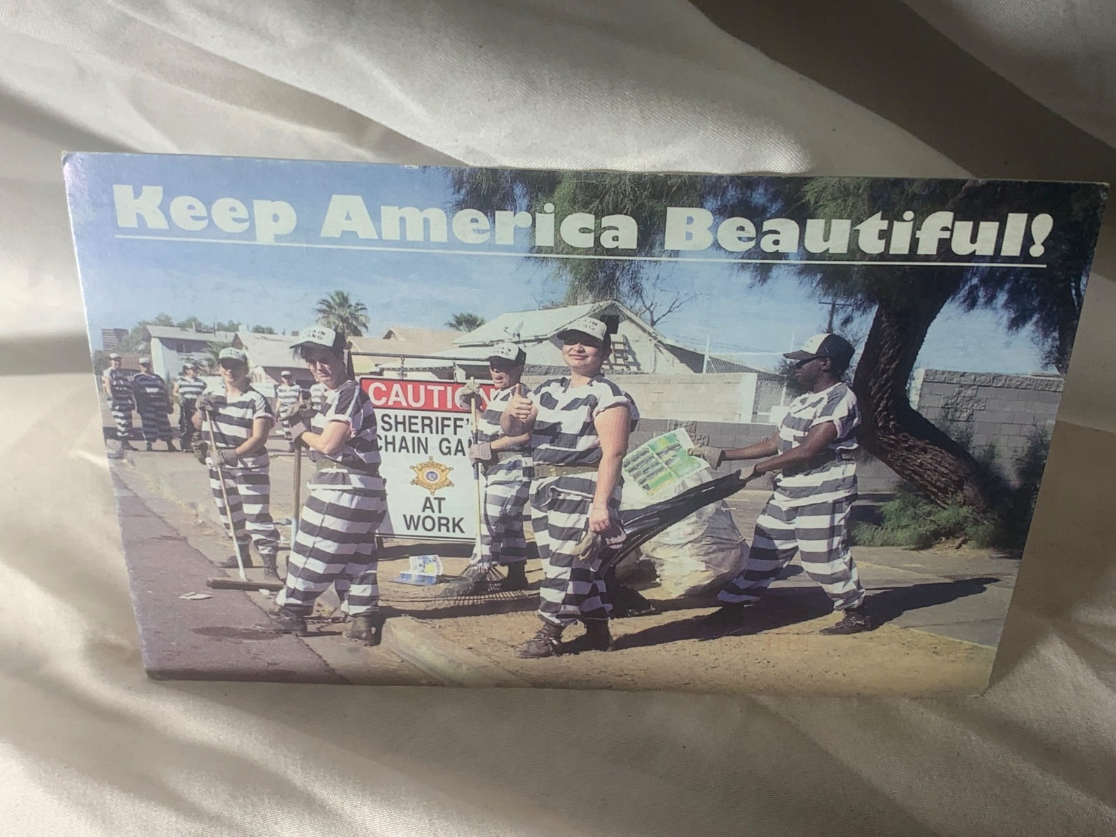 Phoenix AZ Sheriff Joe Arpaio Prison RPPC Post Card 1990s Keep America Beautiful
