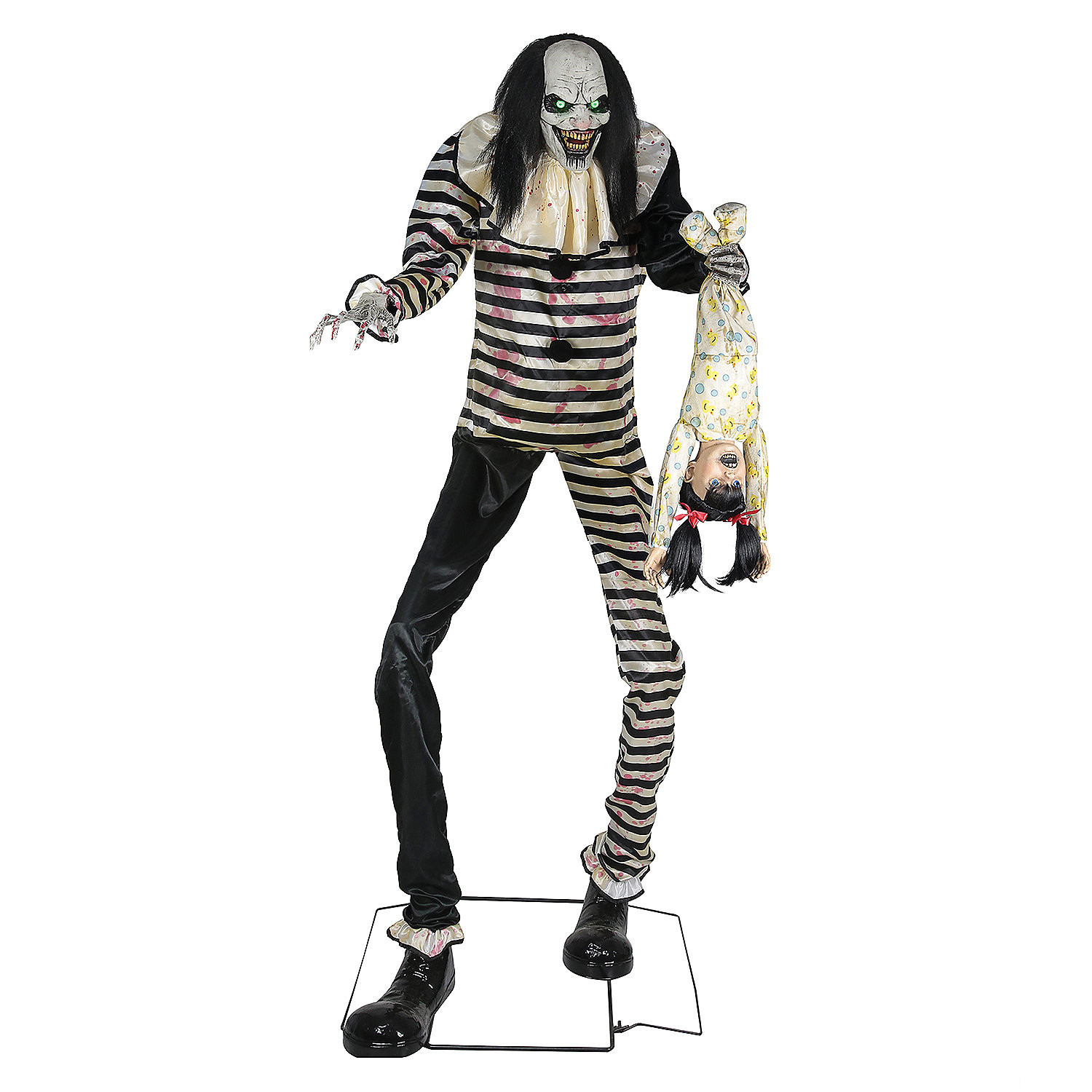 7-Foot Animated Sweet Dreams Clown Prop with Sound & Motion - Creepy Halloween