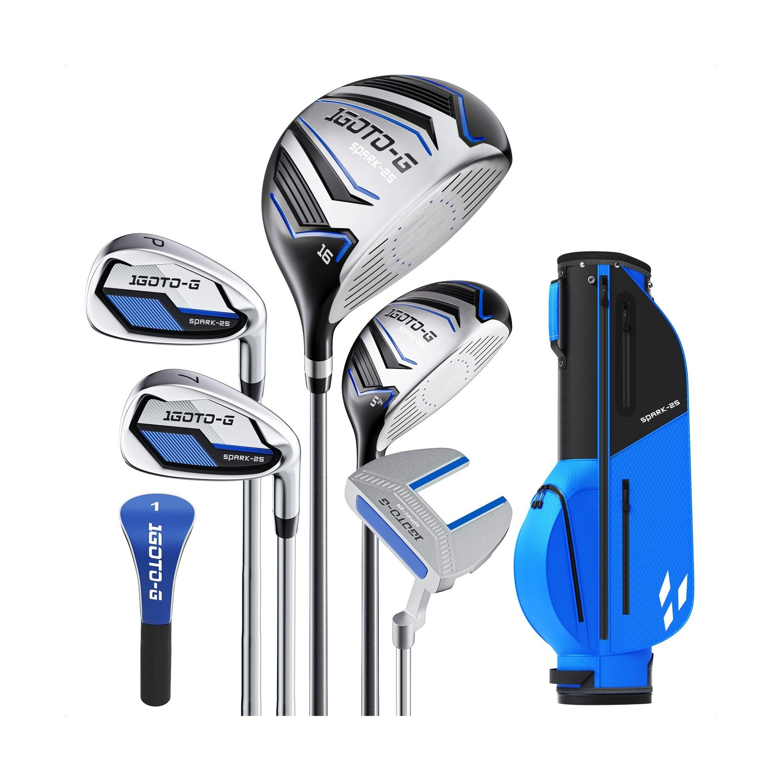 5/6/7 Pieces Kids Golf Clubs Set - Youth Golf Clubs Junior Set Ages 3-14 Incl...