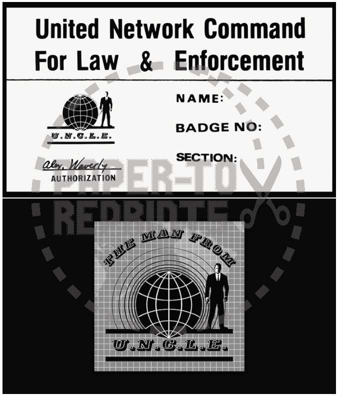 MAN FROM UNCLE IDENTIFICATION BADGE - REPRODUCTION
