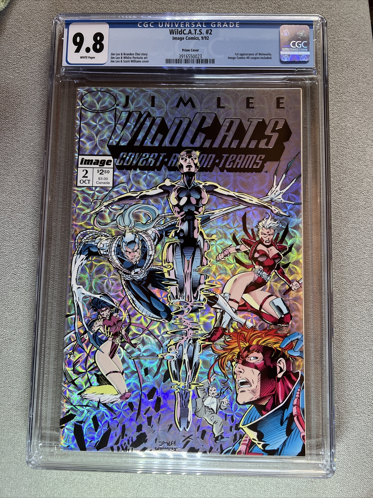 WildC.A.T.S: Covert Action Teams #2 CGC 9.8 With coupon Jim Lee ￼wildcats HOLO