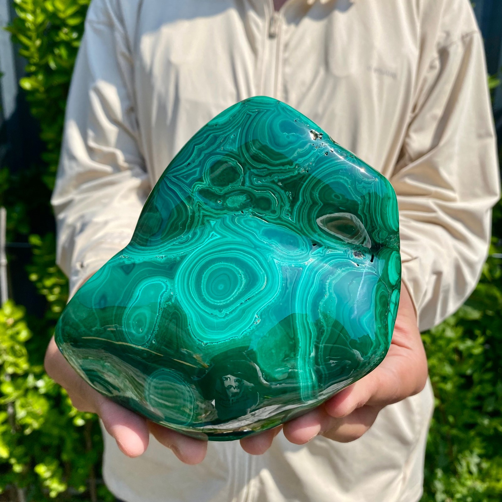 2.86LB Natural glossy Malachite transparent cluster rough mineral sample