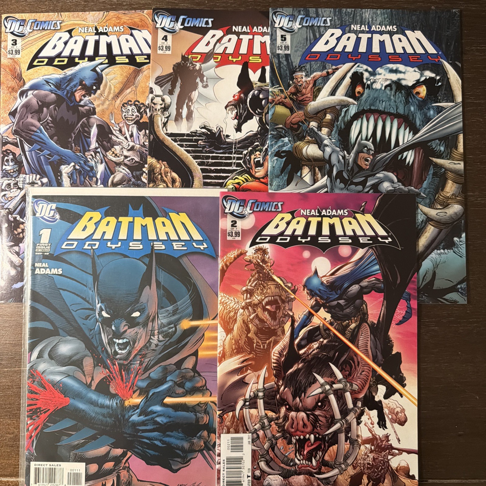 Batman Odyssey Neal Adams 1-5 Complete Mini Series DC Comics high grade 