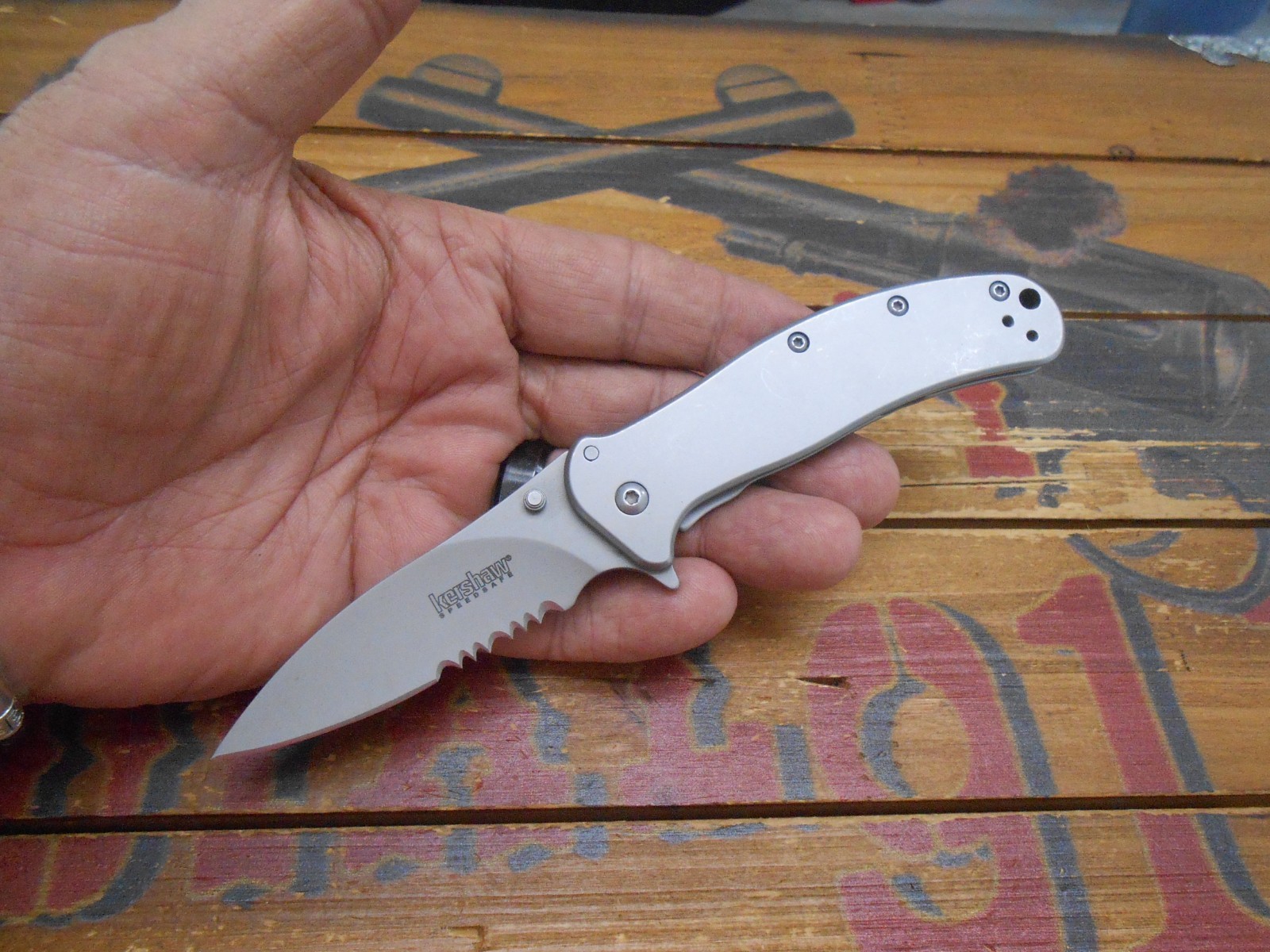 Kershaw Zing 1730SSST Speedsafe Pocket Knife Frame Lock Combo Edge Blade