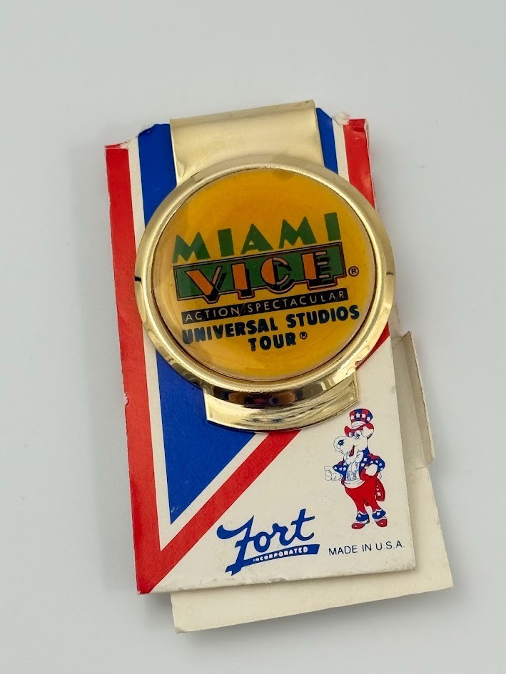 Miami Vice Universal Studios Tour Money Clip Souvenir Vtg 1980s Hollywood