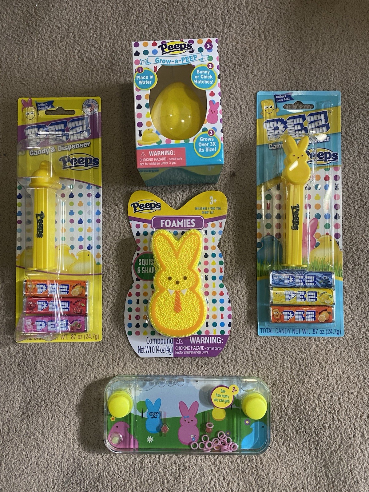 ✅2025 “Yellow Peeps Collection” Set Of 5 Different Items Collectables