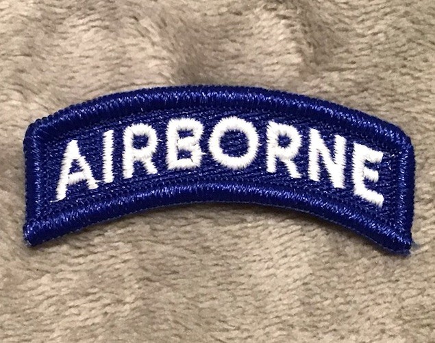 US Army Airborne Royal Blue and White Tab Patch Insignia Badge US Army Airborne Royal Blue and White Tab Patch Insignia Badge