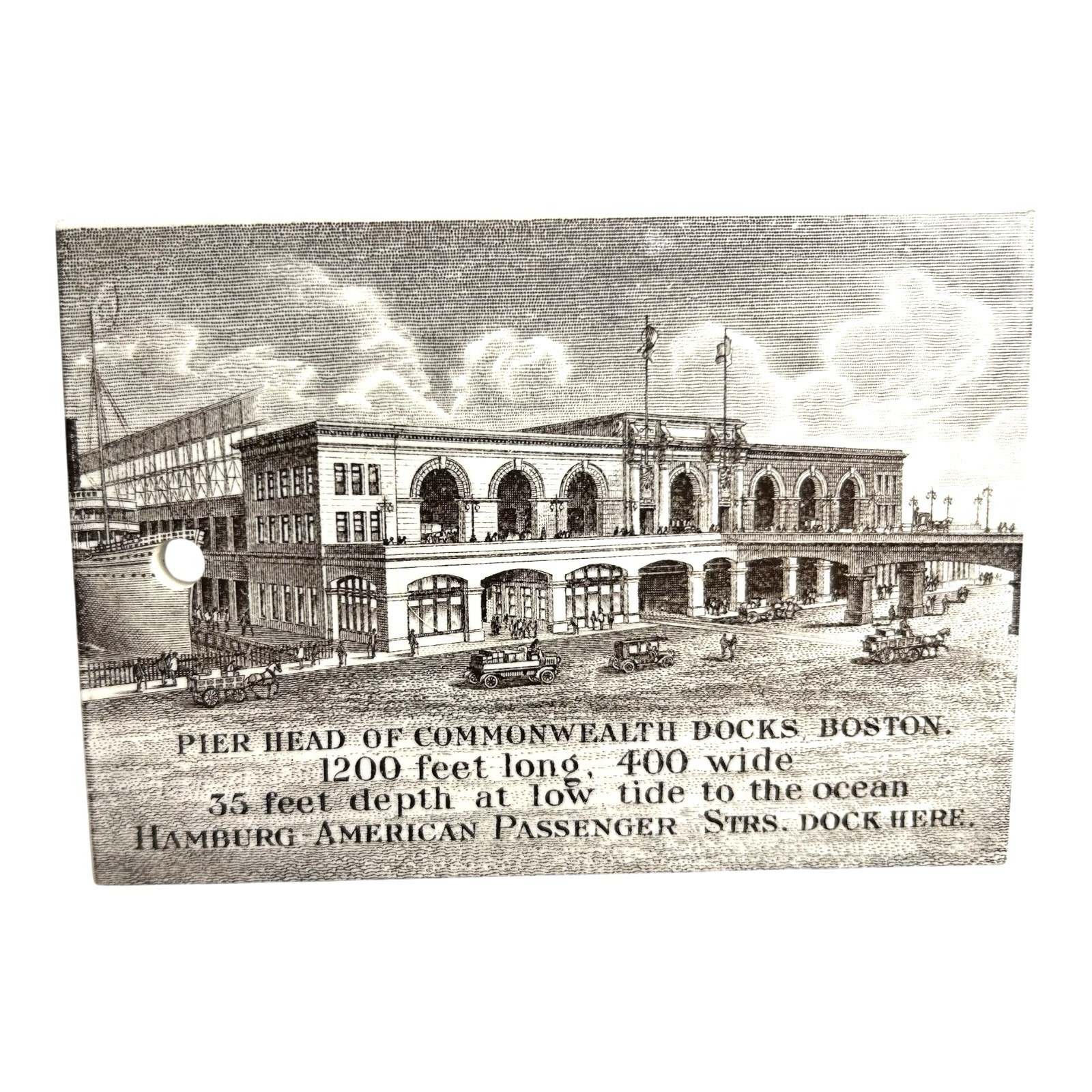 Antique Wedgwood 1914 Calendar Advertising Tile Commonwealth Dock Antique Wedgwood 1914 Calendar Advertising Tile Commonwealth Dock