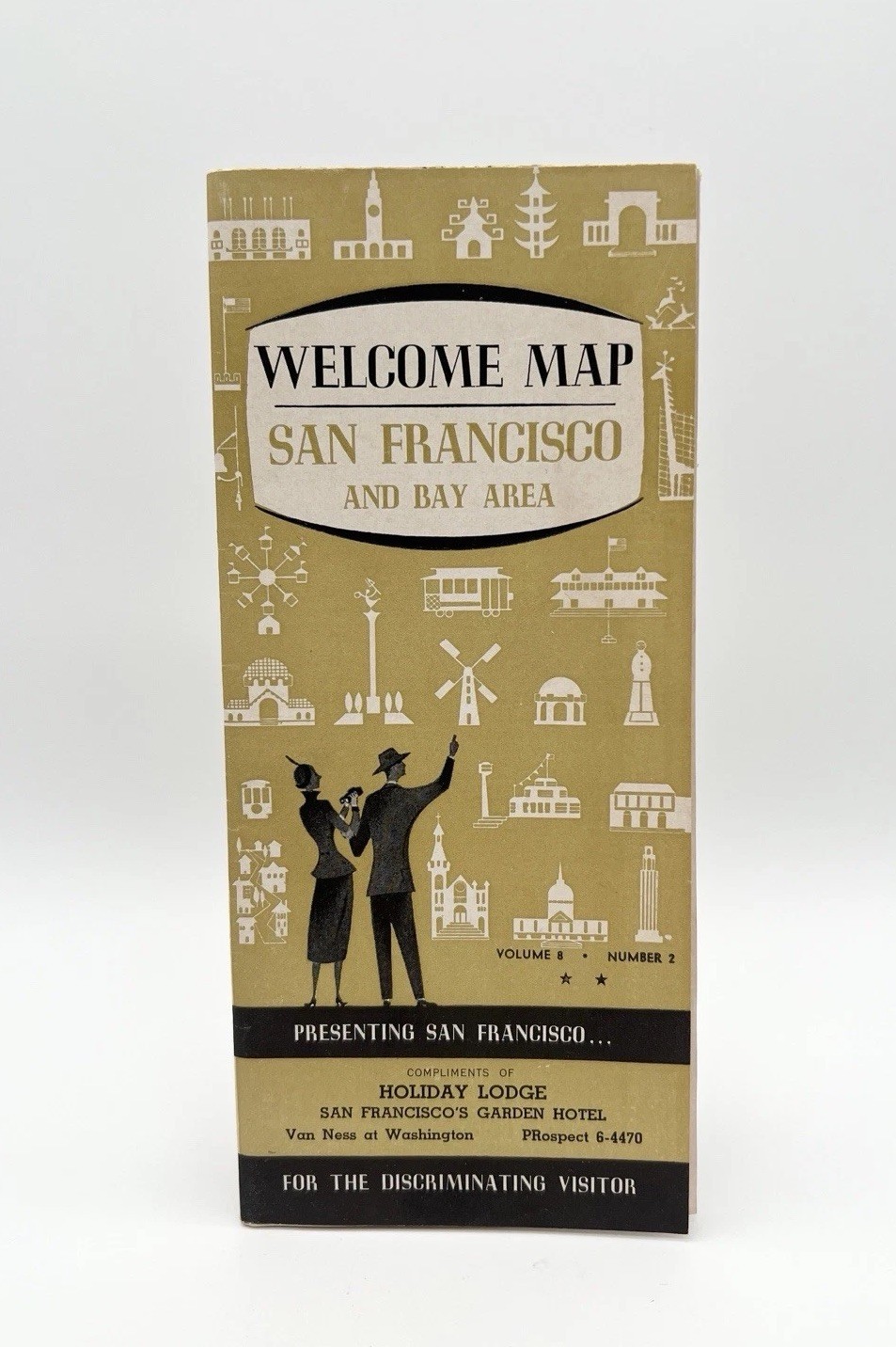 Vintage 50s San Francisco Map Welcome Guide Bay Area California Travel Brochure
