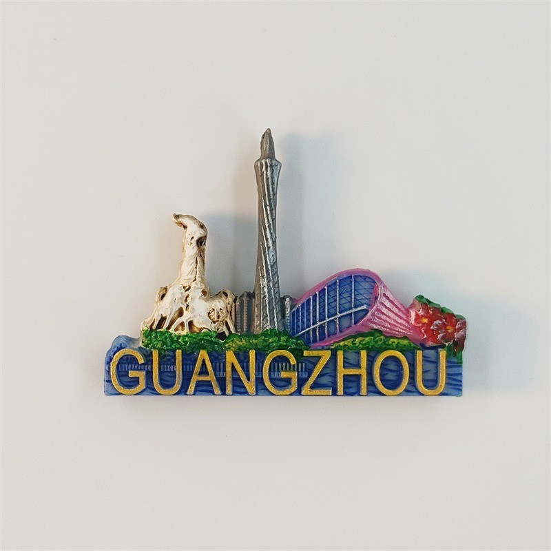 China Guangzhou Guangzhou Tower Tourist Souvenir 3D Resin Fridge Magnet Craft