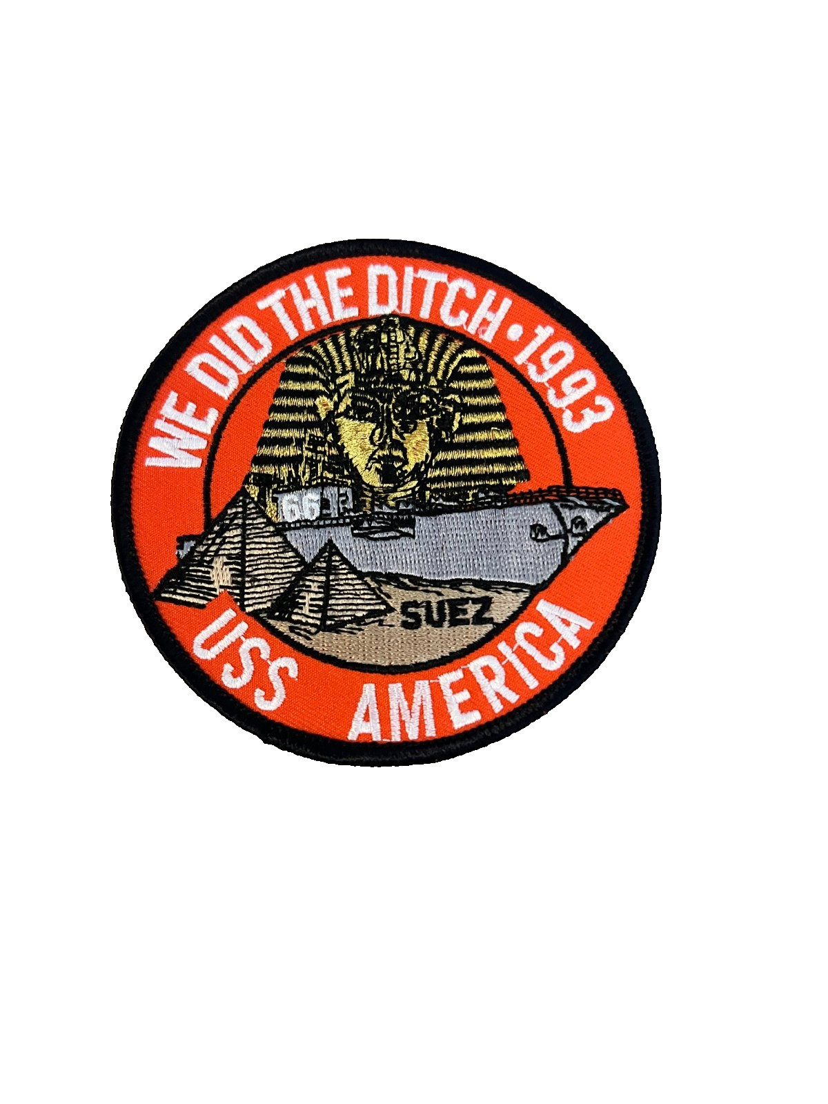USS AMERICA CV-66 WE DID THE DITCH 1993 US NAVY PATCH