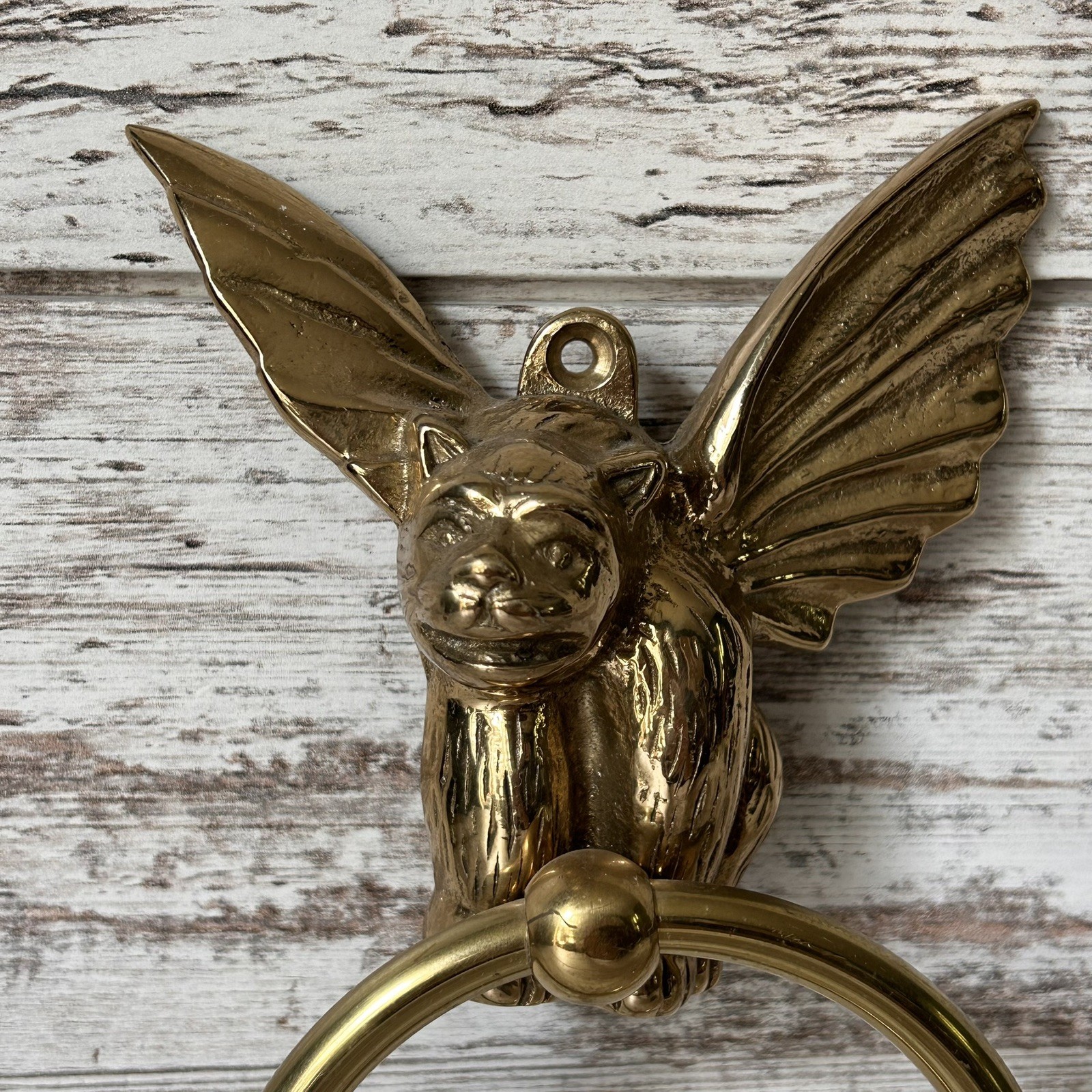 Vintage Gargoyle Door Knocker Brass Towel Ring Home Decor vintage gothic Vintage Gargoyle Door Knocker Brass Towel Ring Home Decor vintage gothic