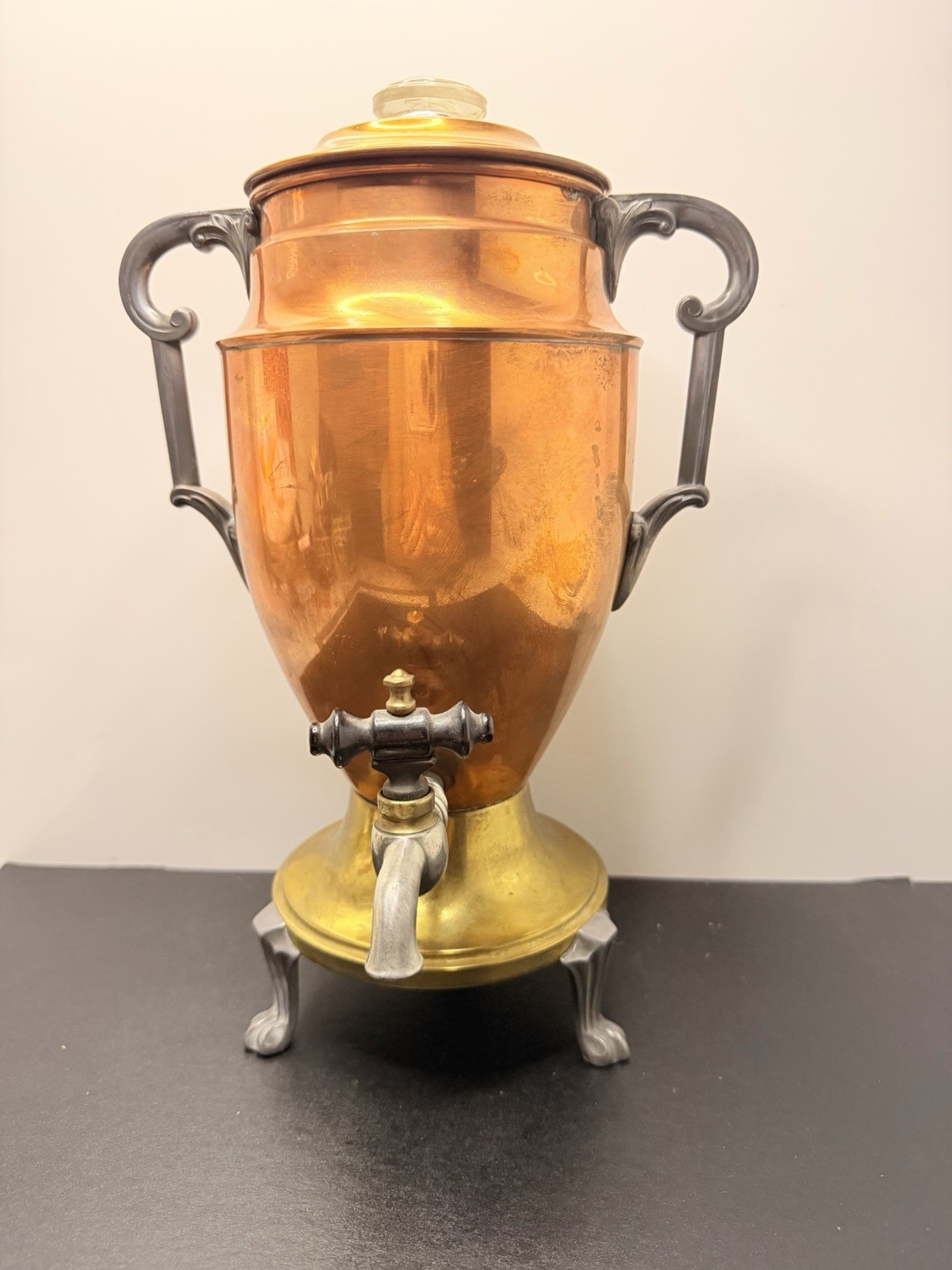 Vintage Antique Royal Rochester Copper Coffee Percolator Urn Art Deco E627 A-29