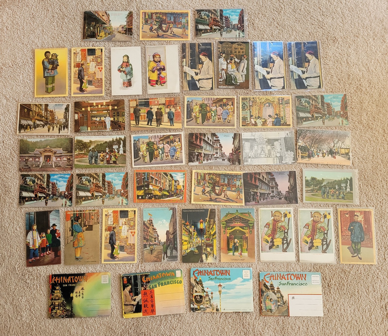 Chinatown Postcards HUGE LOT Vintage San Francisco California NYC Manhattan