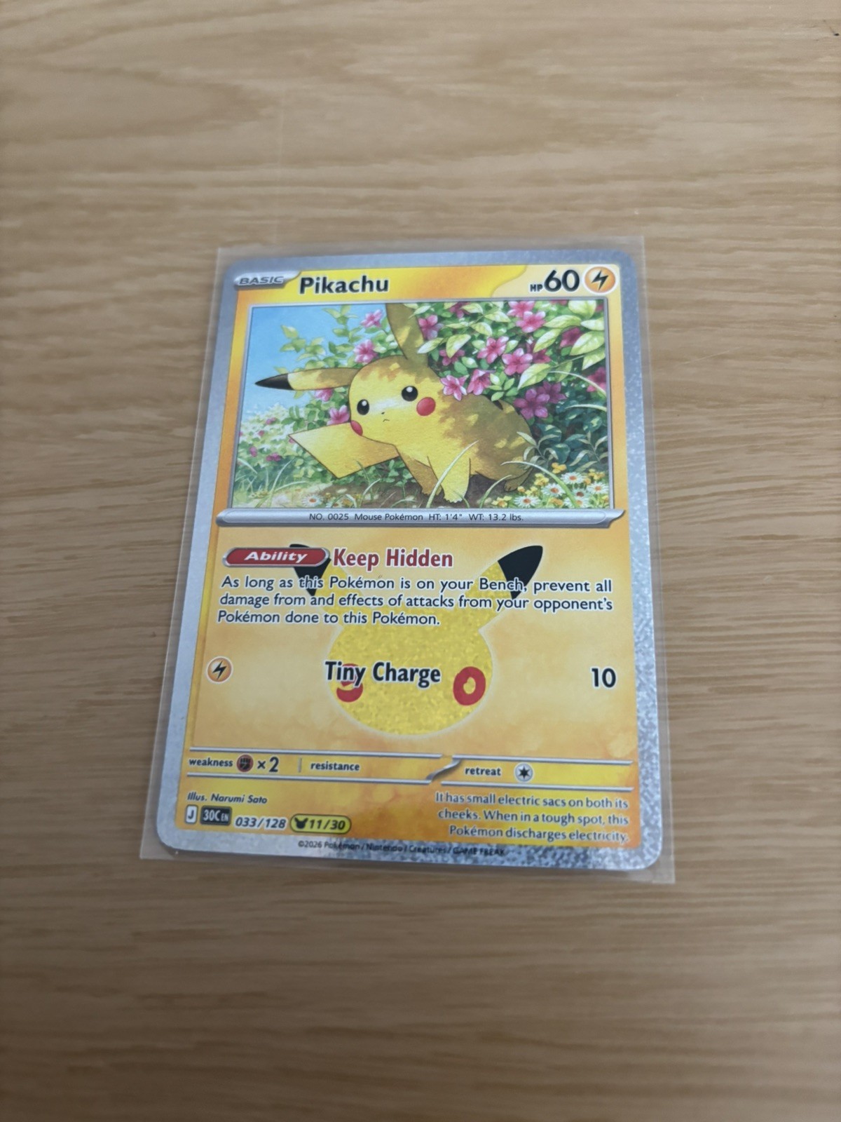 Pikachu (Pikachu Rare 11/30) 30th Celebration 033/128