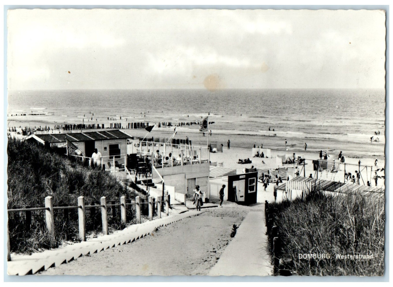 1968 Wester Beach Domburg Netherlands Posted Vintage RPPC Photo Postcard 1968 Wester Beach Domburg Netherlands Posted Vintage RPPC Photo Postcard