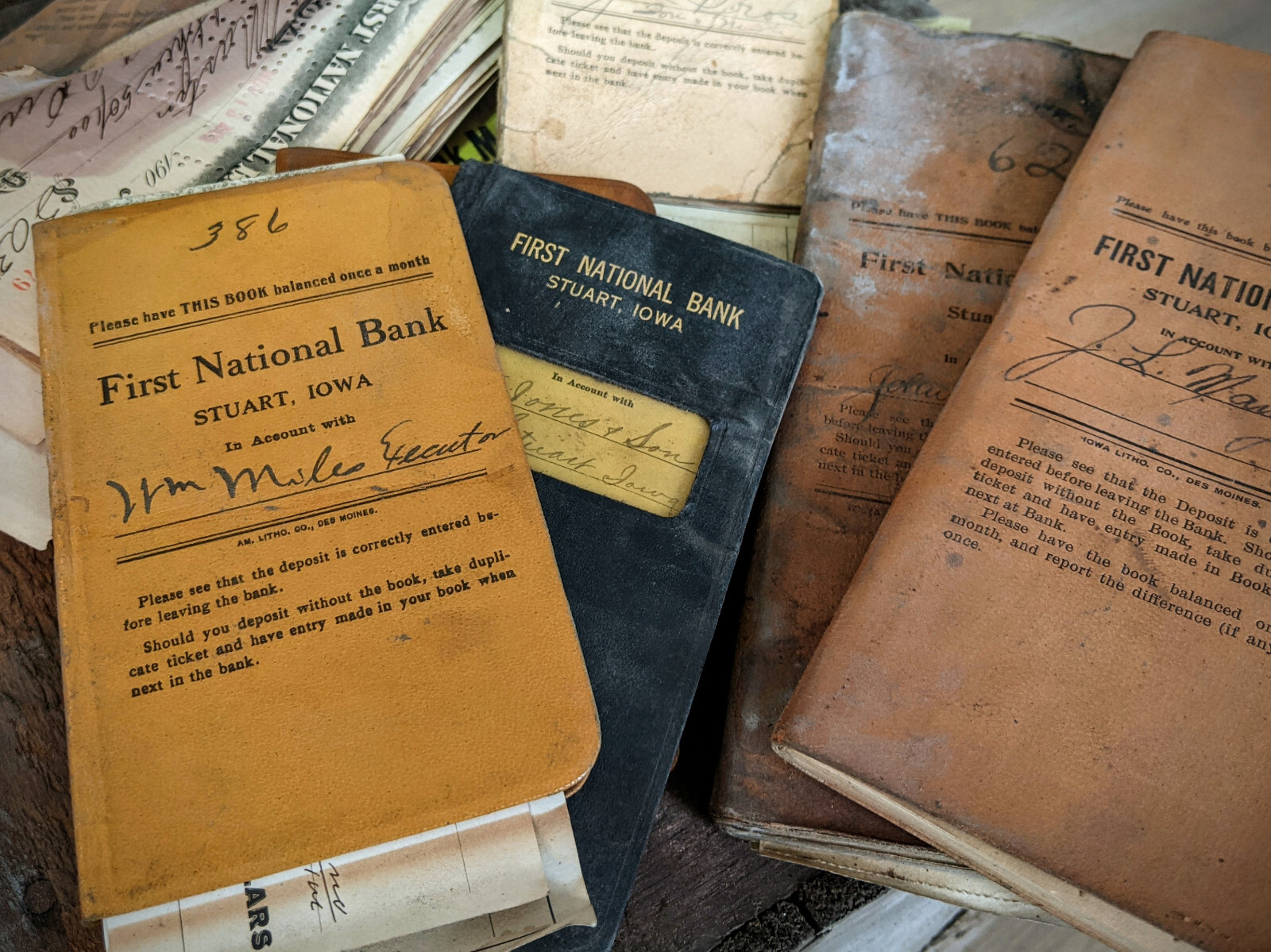 Historic Bank Deposit Book from Bank Robbed by Bonnie & Clyde, First National