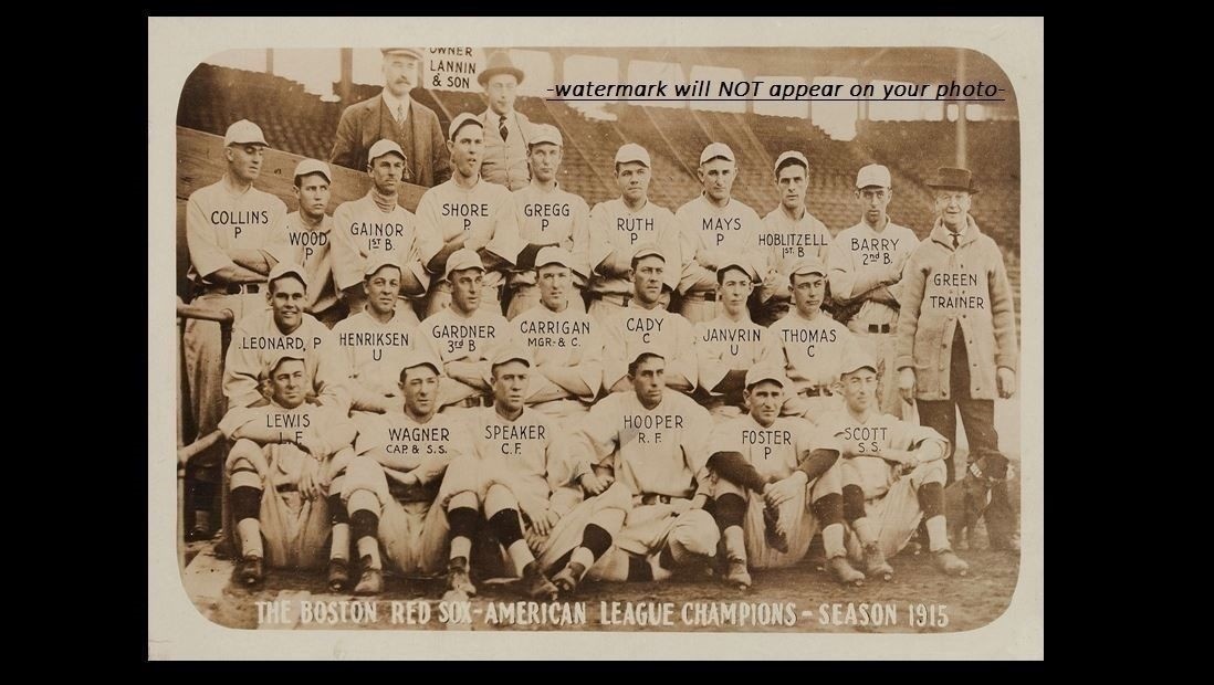 Rare 1915 Babe Ruth Team PHOTO Boston Red Sox, ROOKIE,Fenway Park World Series Rare 1915 Babe Ruth Team PHOTO Boston Red Sox, ROOKIE,Fenway Park World Series