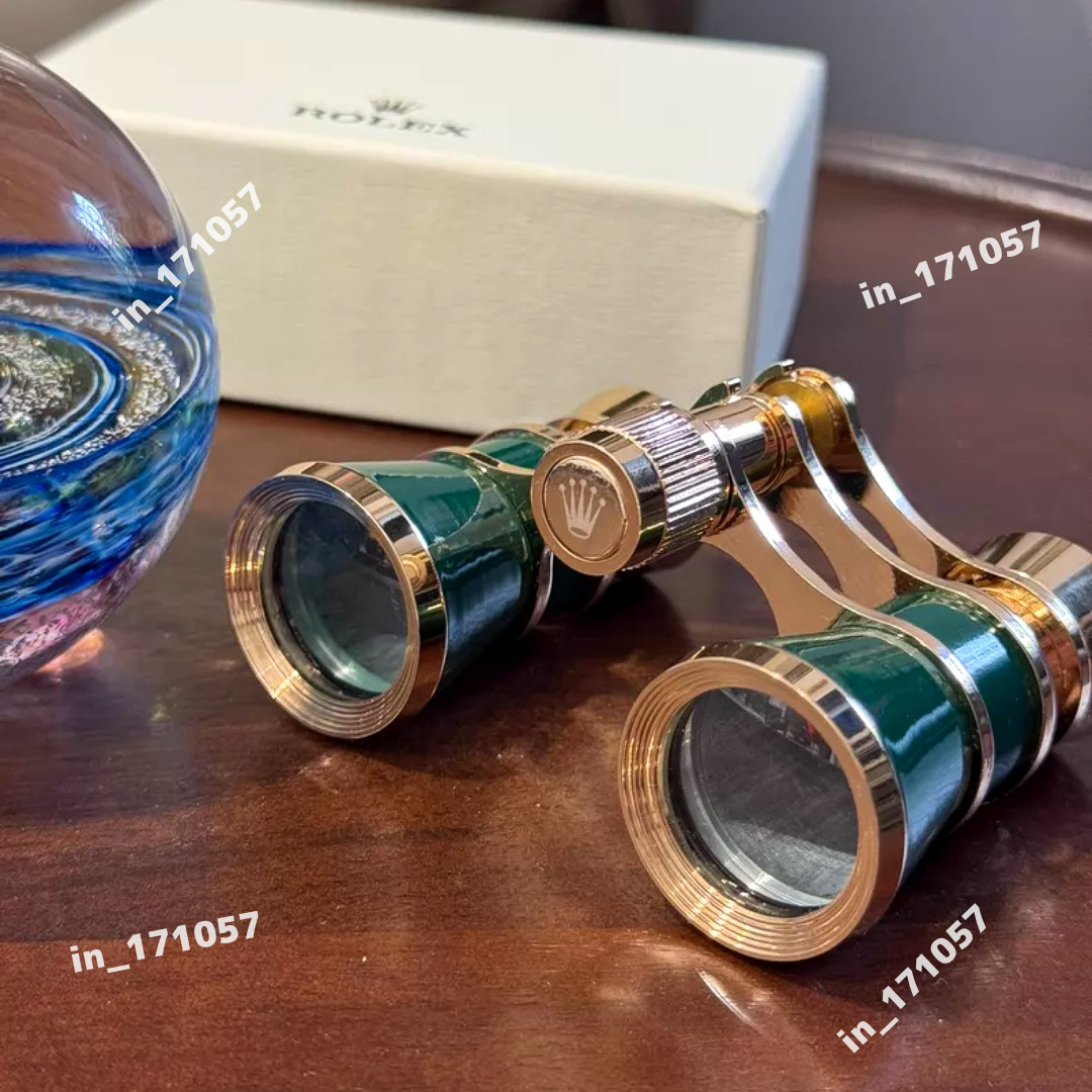 HOT Rolex Green Gold Lacquer Opera Binoculars Engraved AD Gift Luxury Display HOT Rolex Green Gold Lacquer Opera Binoculars Engraved AD Gift Luxury Display