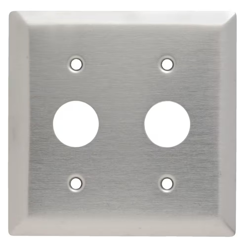Pass & Seymour 302/304 S/S 2 Gang 2 KL Locking Switch 0.906-In. Hole Wall Plate,
