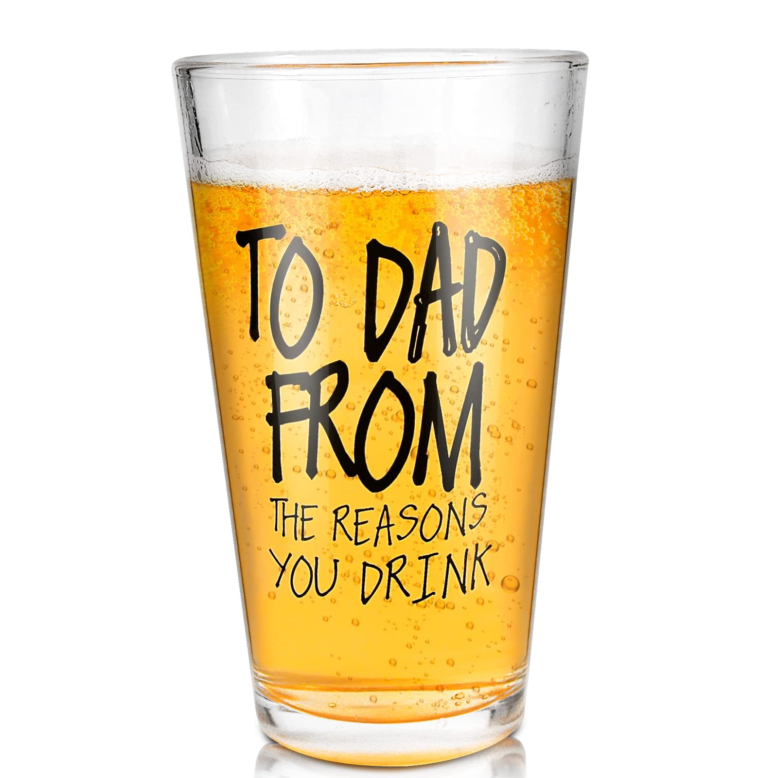 Ulrhpc Fathers Day Dad Gifts from Daughter Son Wife - 16 OZ 16 Ounces, Clear