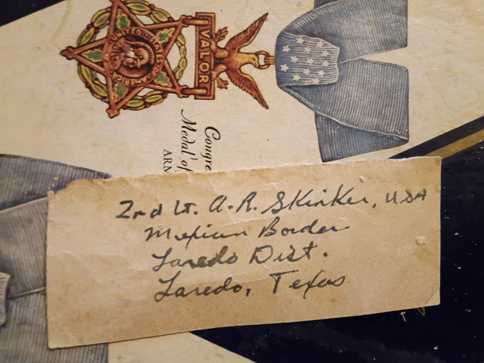 Capt. ALEXANDER R. SKINKER KIA WWI Posthumous Medal of Honor Signed Address Clip