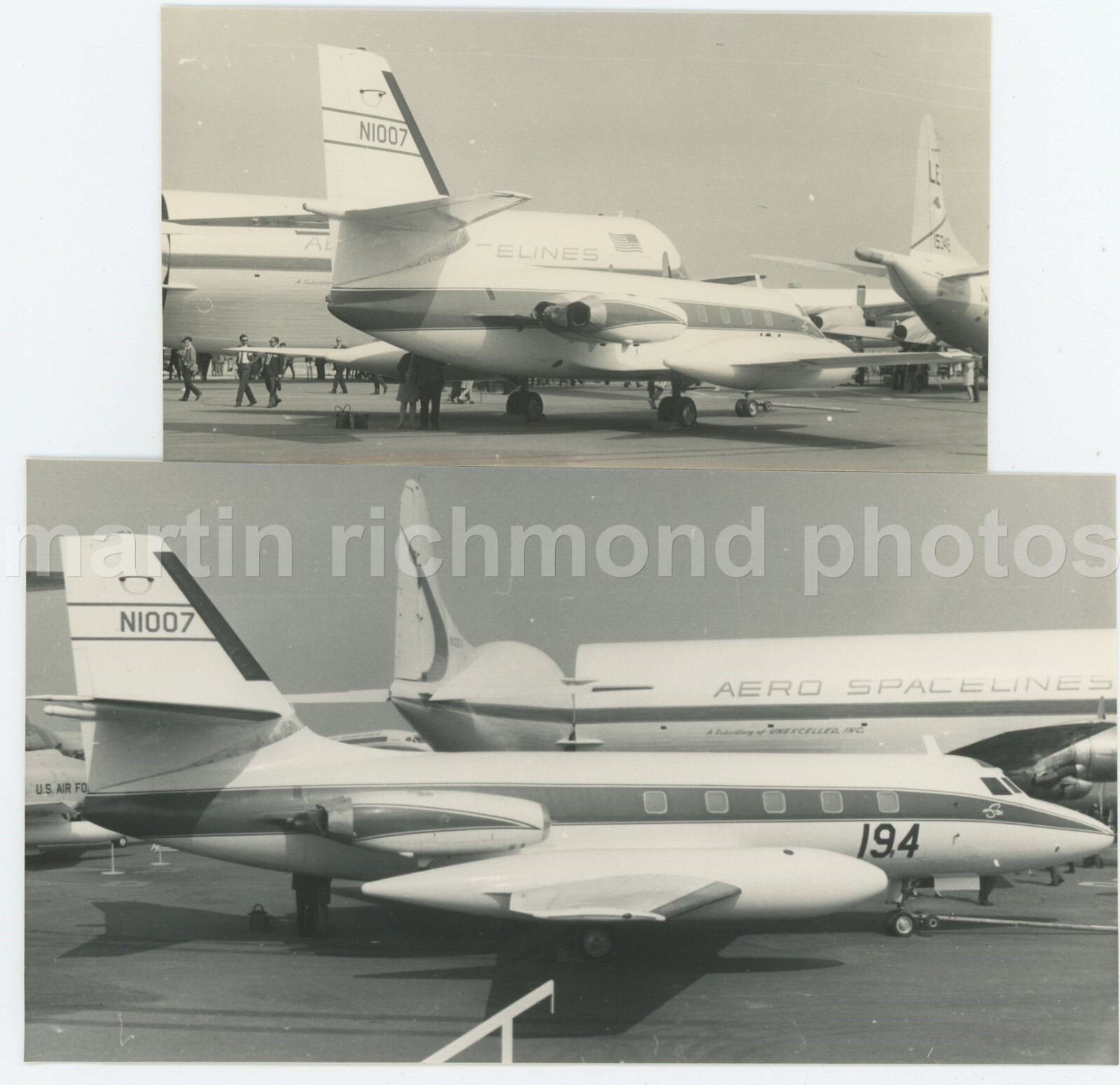 Lockheed Dash 8 Jetstar N1007 Lot of 2 Photos, BZ979