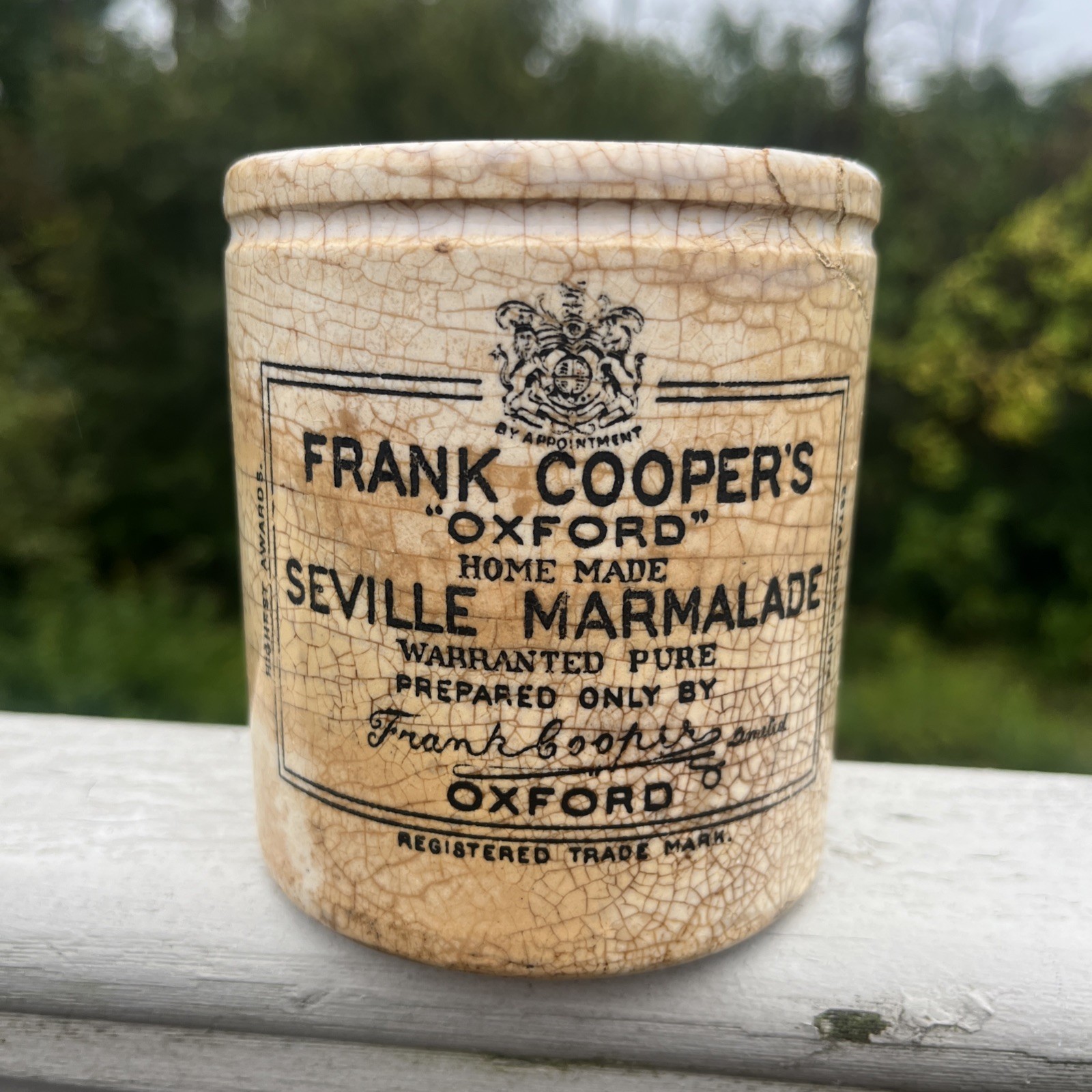 An authentic Frank Cooper’s Oxford Seville Marmalade jar