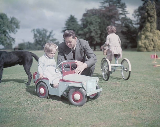 Ex King Michael of Romania in garden of his home Ayot House in Her- Old Photo