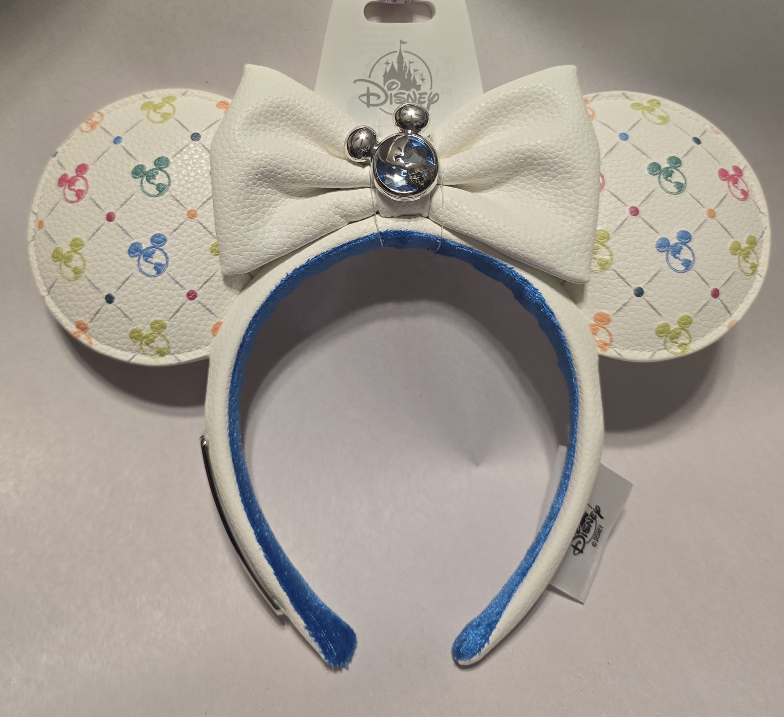 NEW 2026 Disney Vacation Club DVC WDW White Bow Color Pop Minnie Ears Headband