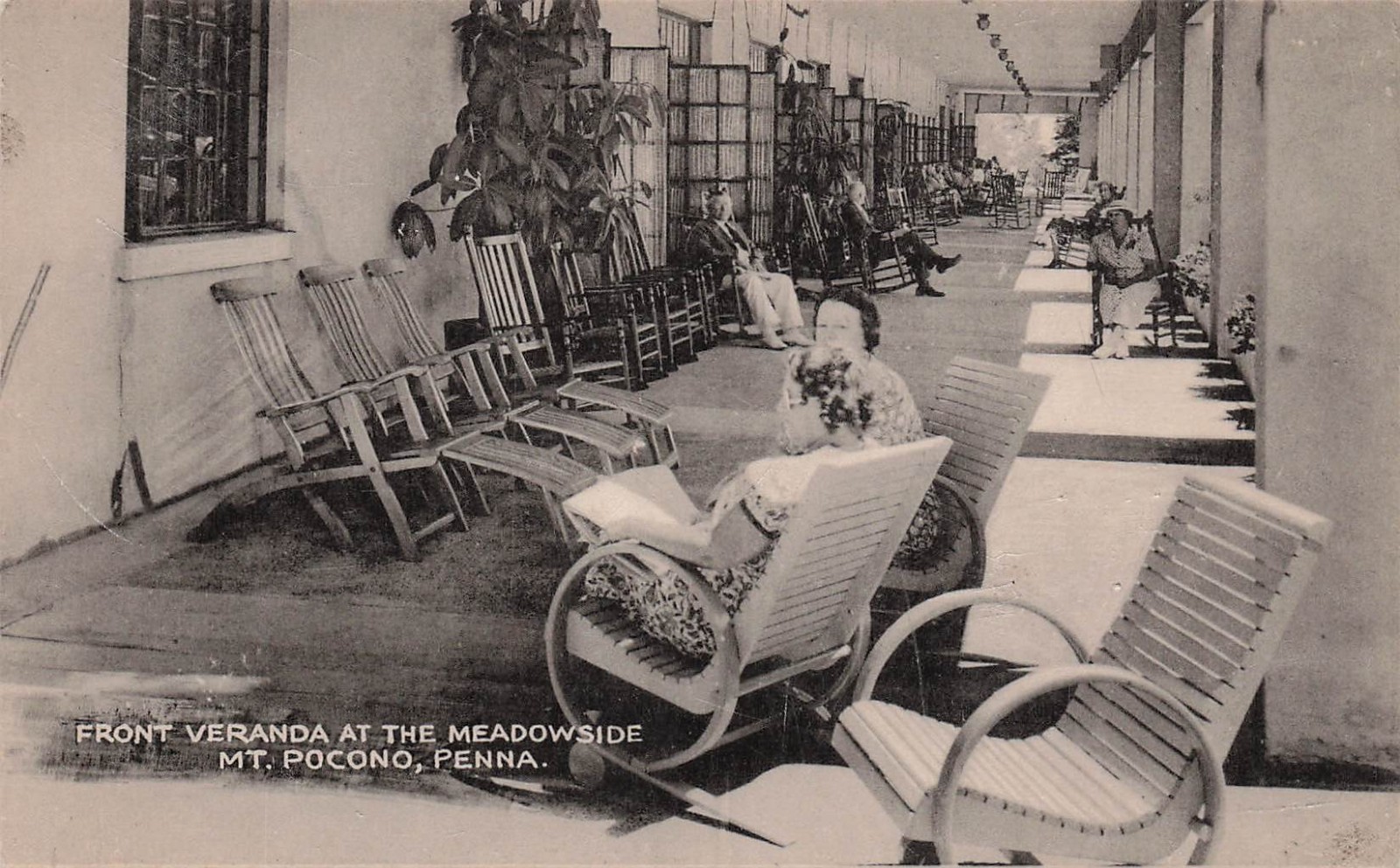Mt Mount Pocono PA Pennsylvania The Meadowside Resort Hotel Vtg Postcard J63