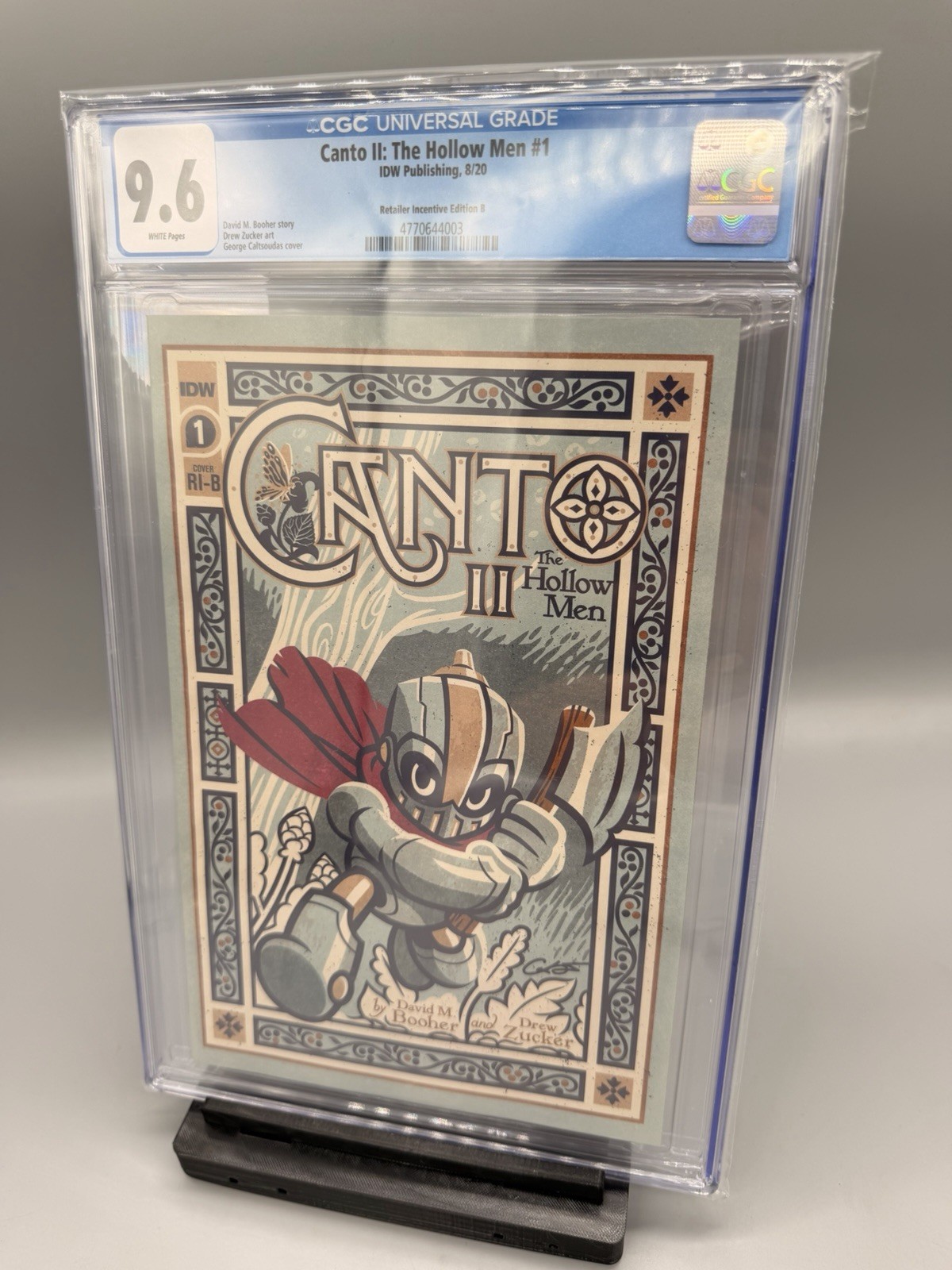 Canto II: The Hollow Men #1 CGC 9.6 White Pages George Caltsoudas Cover RI-B IDW