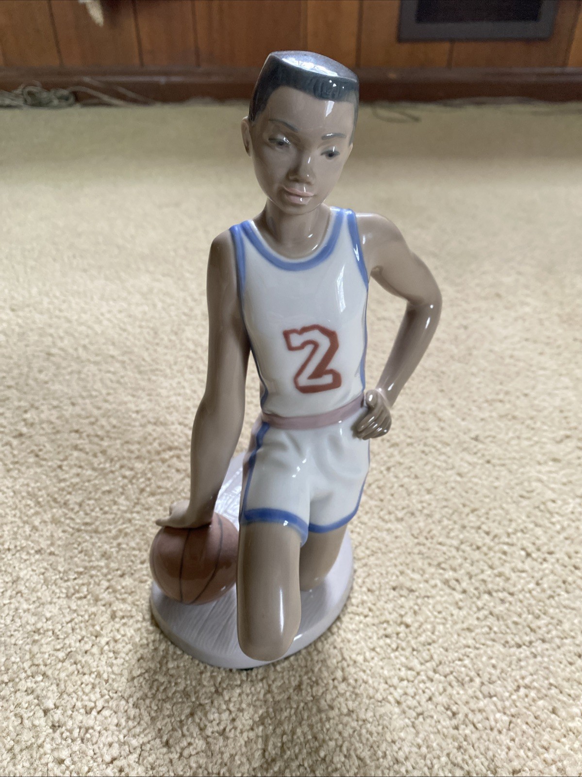 LLADRO 6136 Basketball Star Black Legacy, Retired, Rare, Mint Condition