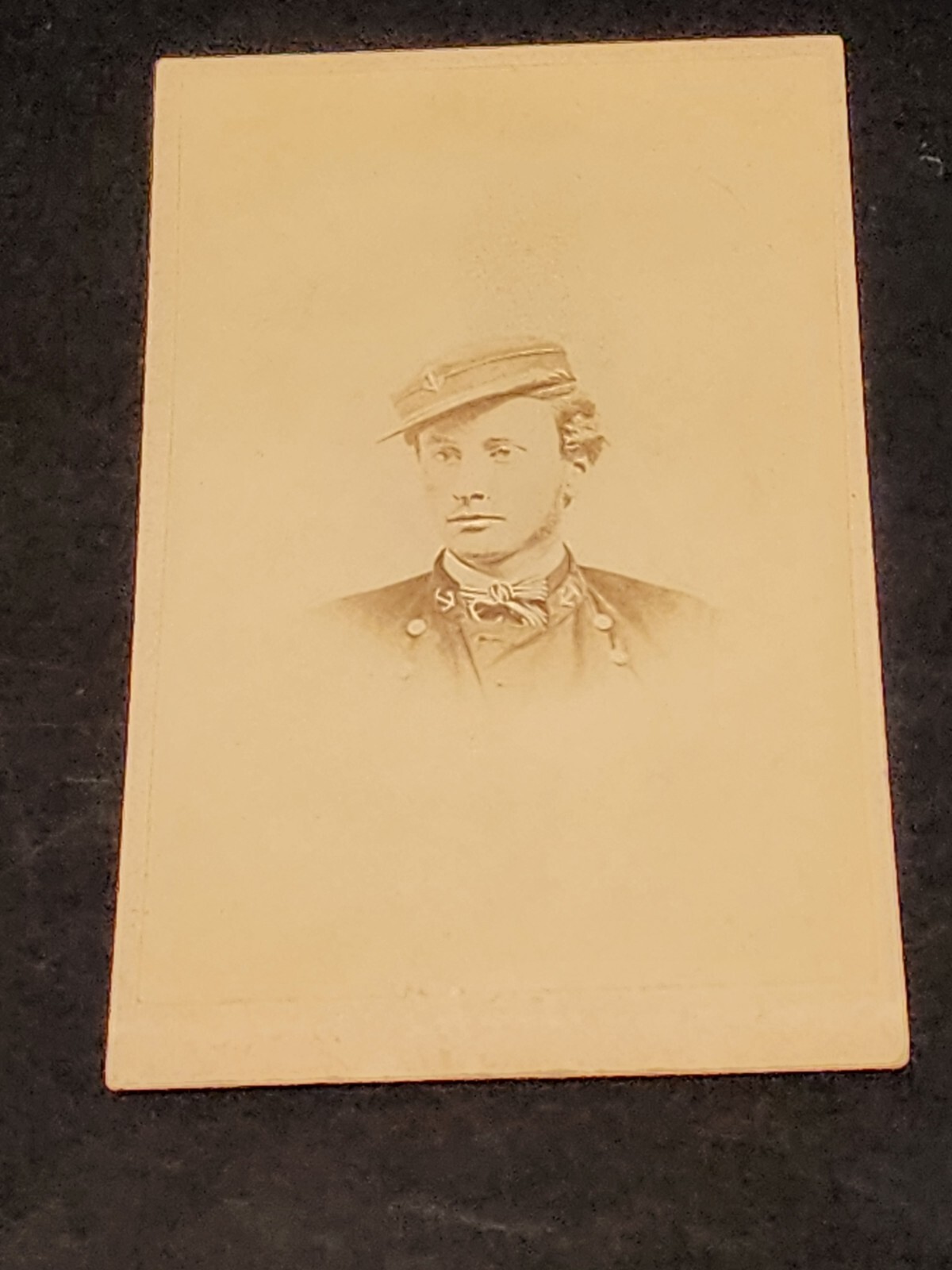 Antique Civil War Dated Identified CDV Photo Card Young Military Army Officer
