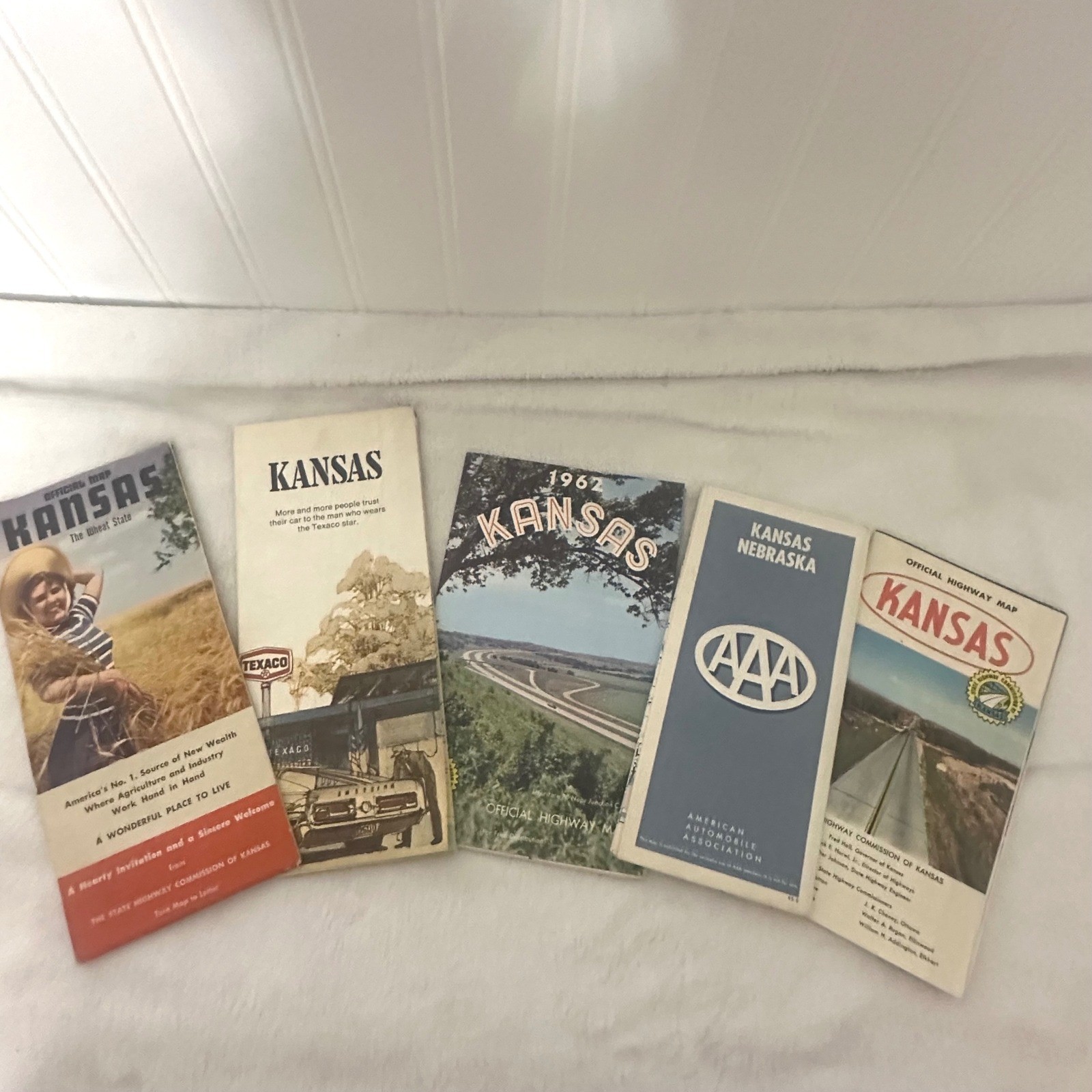 Vintage Kansas Nebraska Road Maps Lot 5 1948-1965 Multicolor Good Ephemera AAA Vintage Kansas Nebraska Road Maps Lot 5 1948-1965 Multicolor Good Ephemera AAA