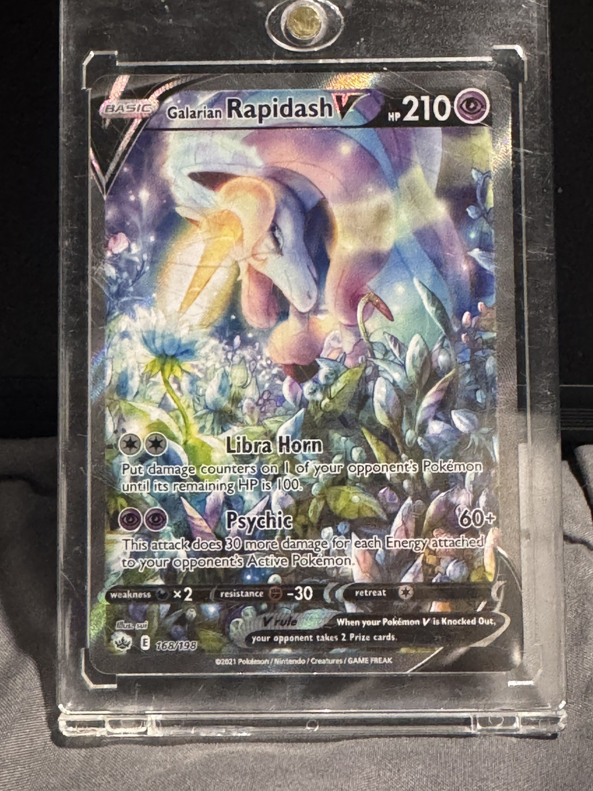 Galarian Rapidash V 168/198 SWSH Chilling Reign Alternate Alt Art Pokémon LP Galarian Rapidash V 168/198 SWSH Chilling Reign Alternate Alt Art Pokémon LP