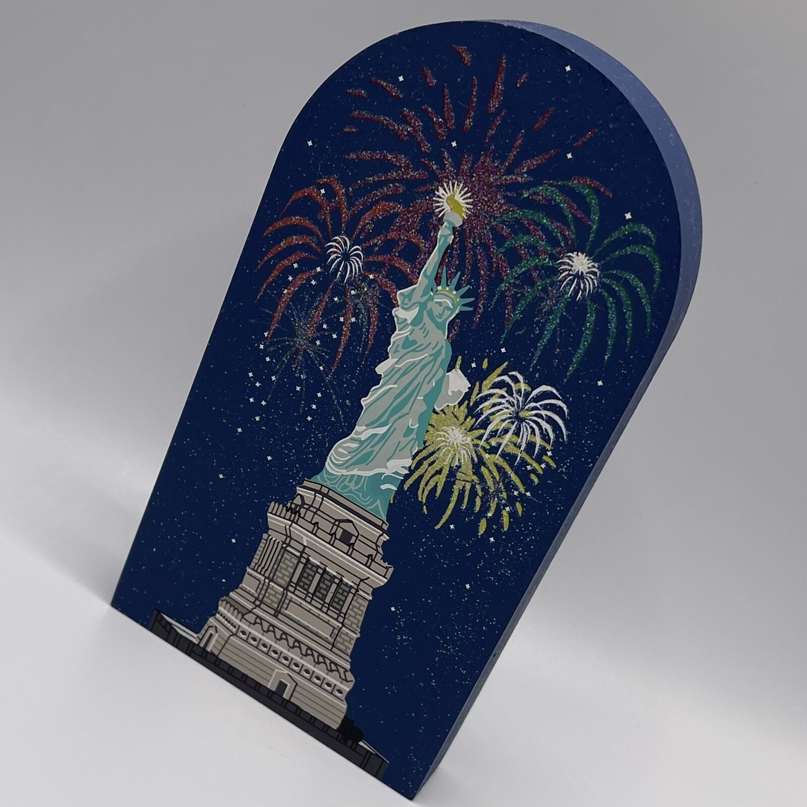 Vintage Cat’s Meow Village National Treasures Series Statue Of Liberty 98 Signed