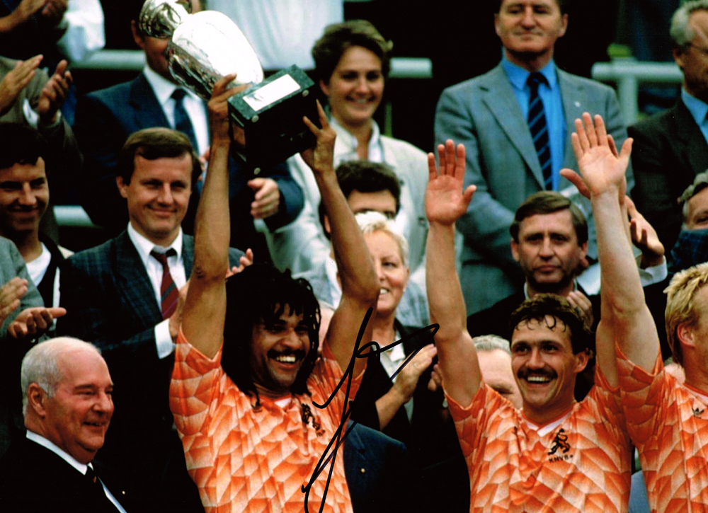 Ruud Gullit HAND SIGNED Massive 16x12 Photo Holland National Football +RD COA