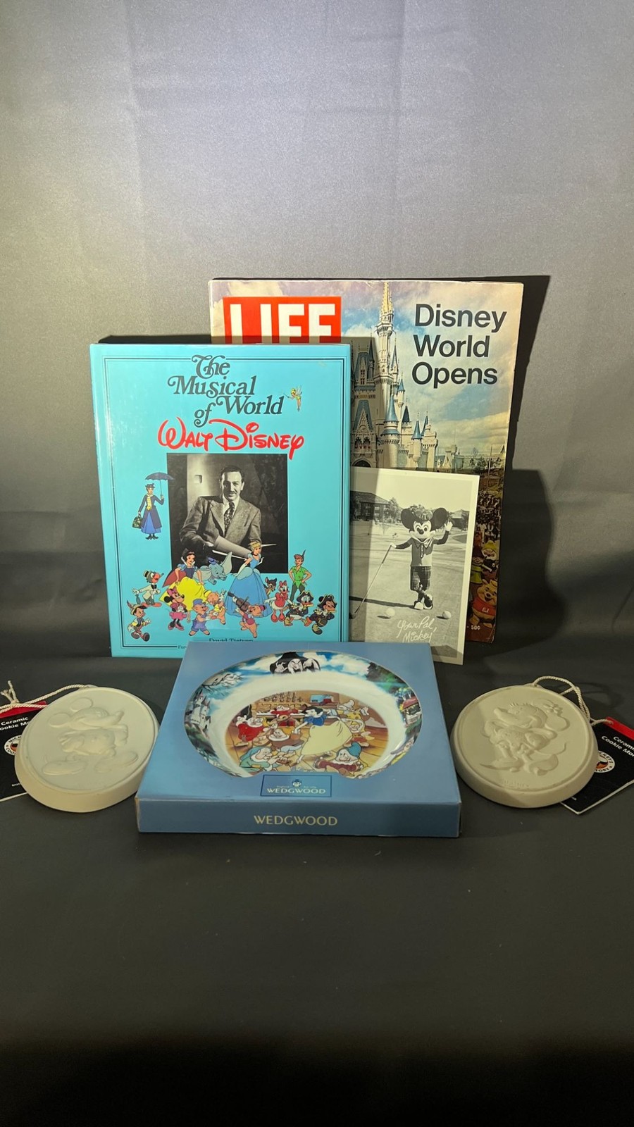 Disney Memorabilia Lot: Musical World Book Wedgwood Plate