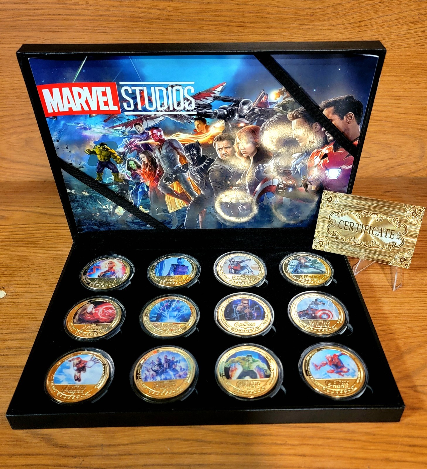 MASSIVE...Marvel Avengers 12 Piece 24K Gold Plated Collectors Set...Last One... MASSIVE...Marvel Avengers 12 Piece 24K Gold Plated Collectors Set...Last One...