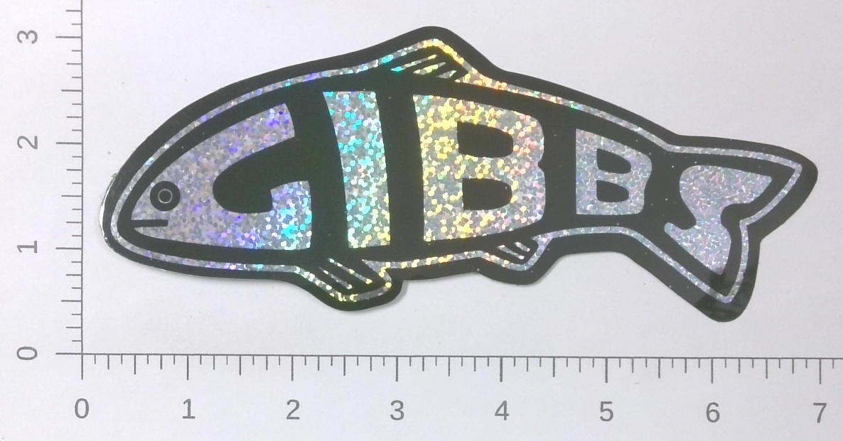 Vintage GIBBS Fishing Lure Bait Advertising Bumper Sticker Decal