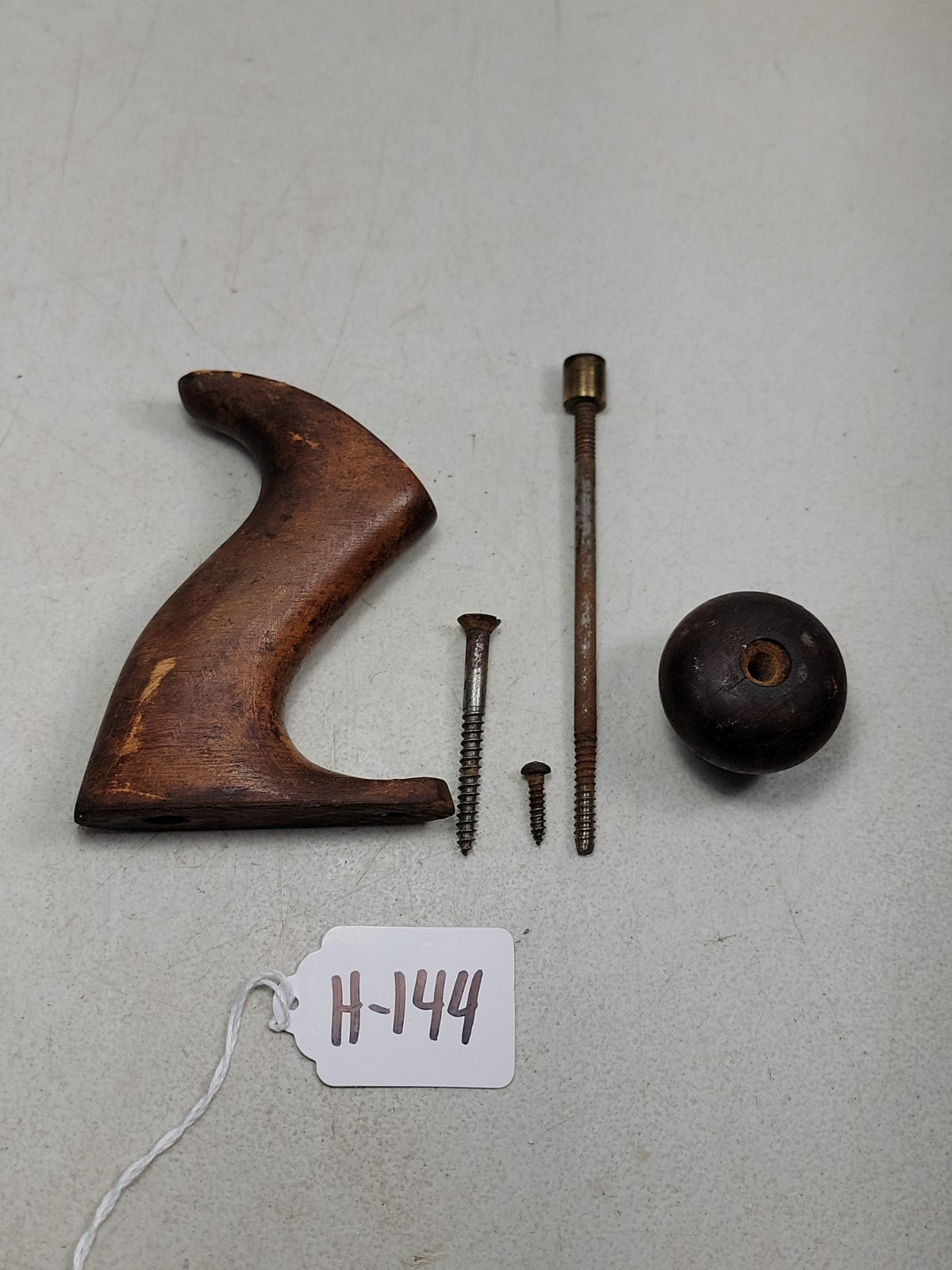 Vtg Stanley No 127 Transitional Wood Plane Handle Tote Knob & Hardware H144