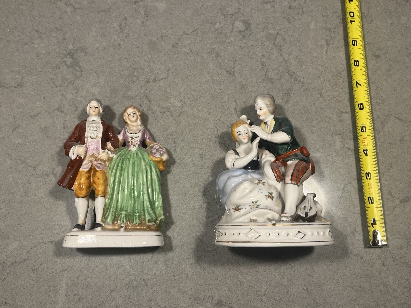 Vintage Occupied Japan Colonial Porcelain Figures Lot Of 2