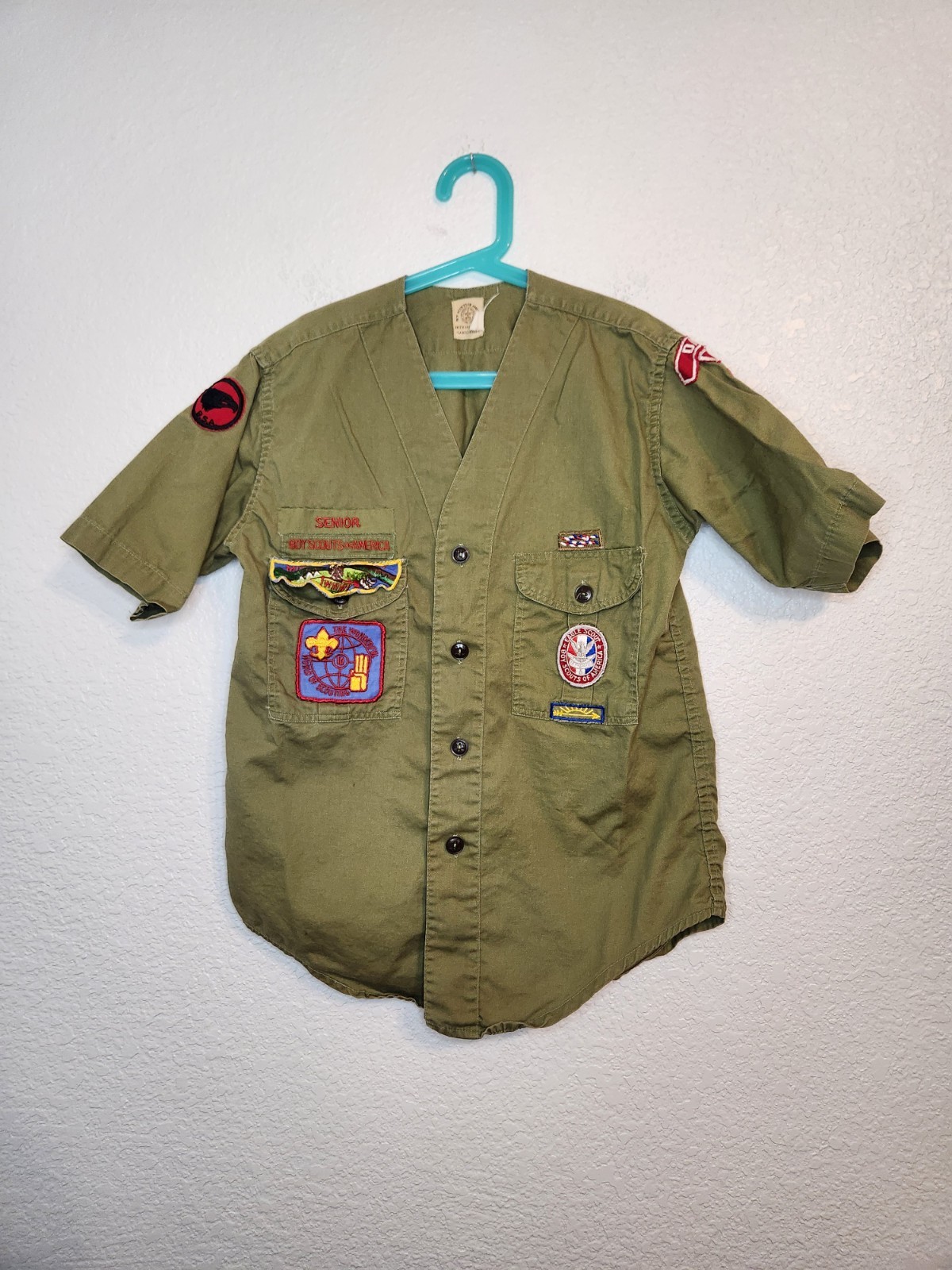 Vintage 1950s BSA Boy Scouts Shirt dallas youth L costume