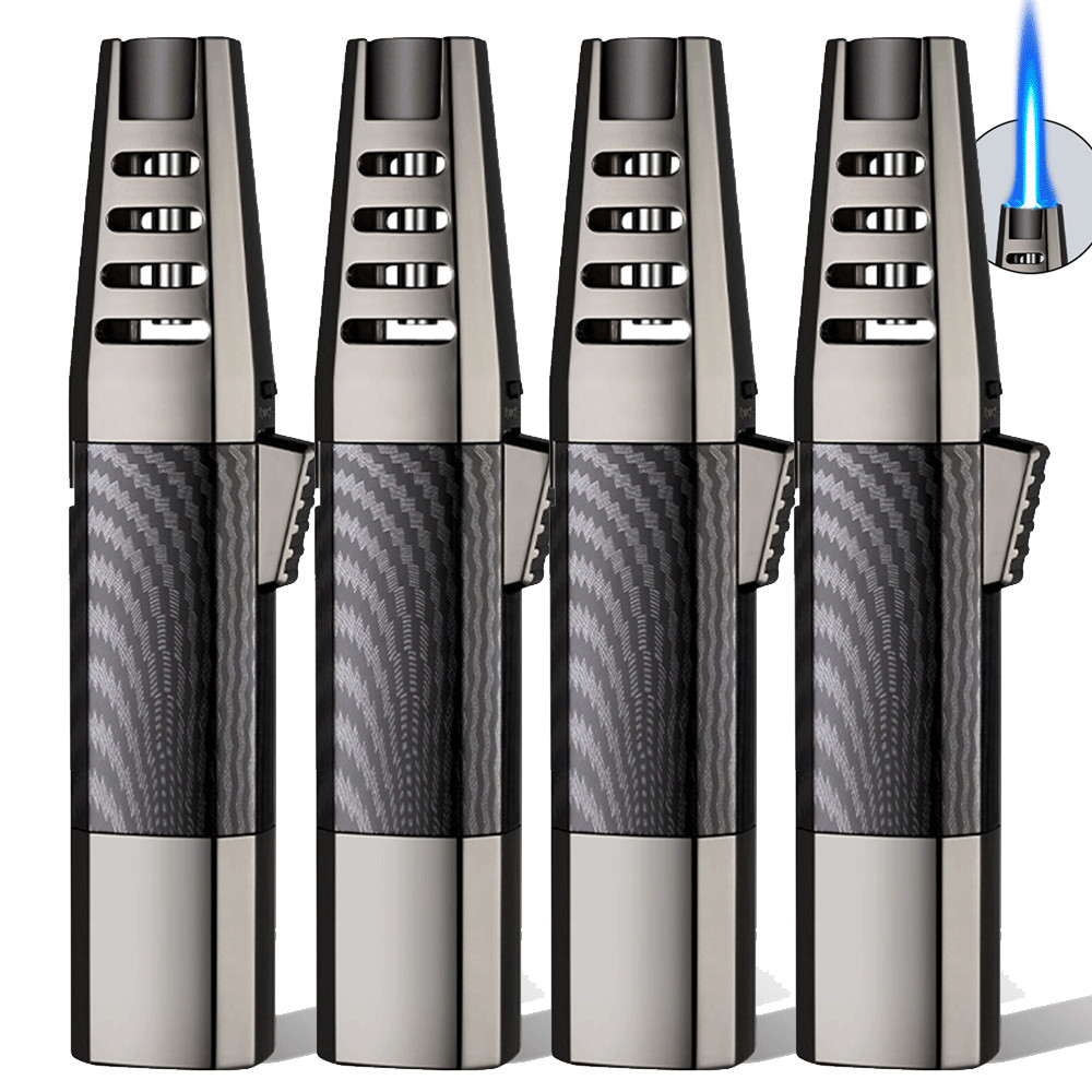 1-4 Pack Butane Torch Lighter Brightfire Lighter Windproof Adjustable Jet Flame