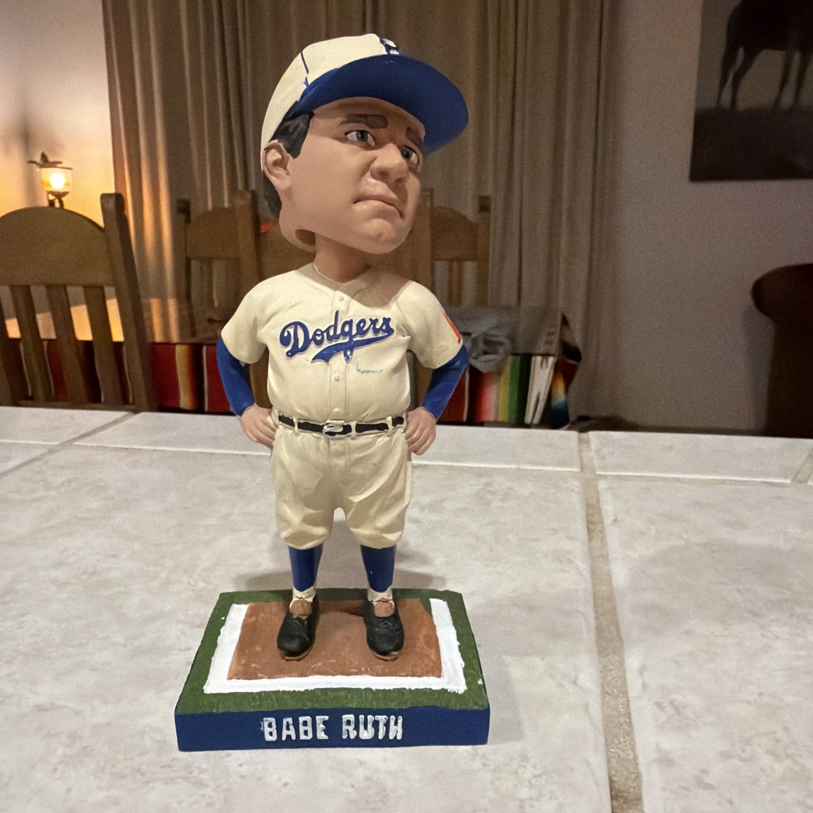  RARE VINTAGE BABE RUTH BOBBLEHEAD BROOKLYN DODGERS